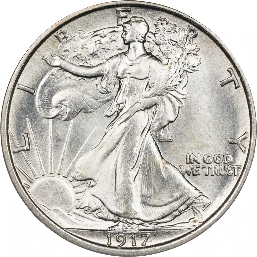 1917 Walking Liberty Half Dollar. MS-63 (PCGS).