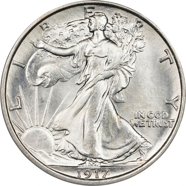 1917 Walking Liberty Half Dollar. MS-63 (PCGS).