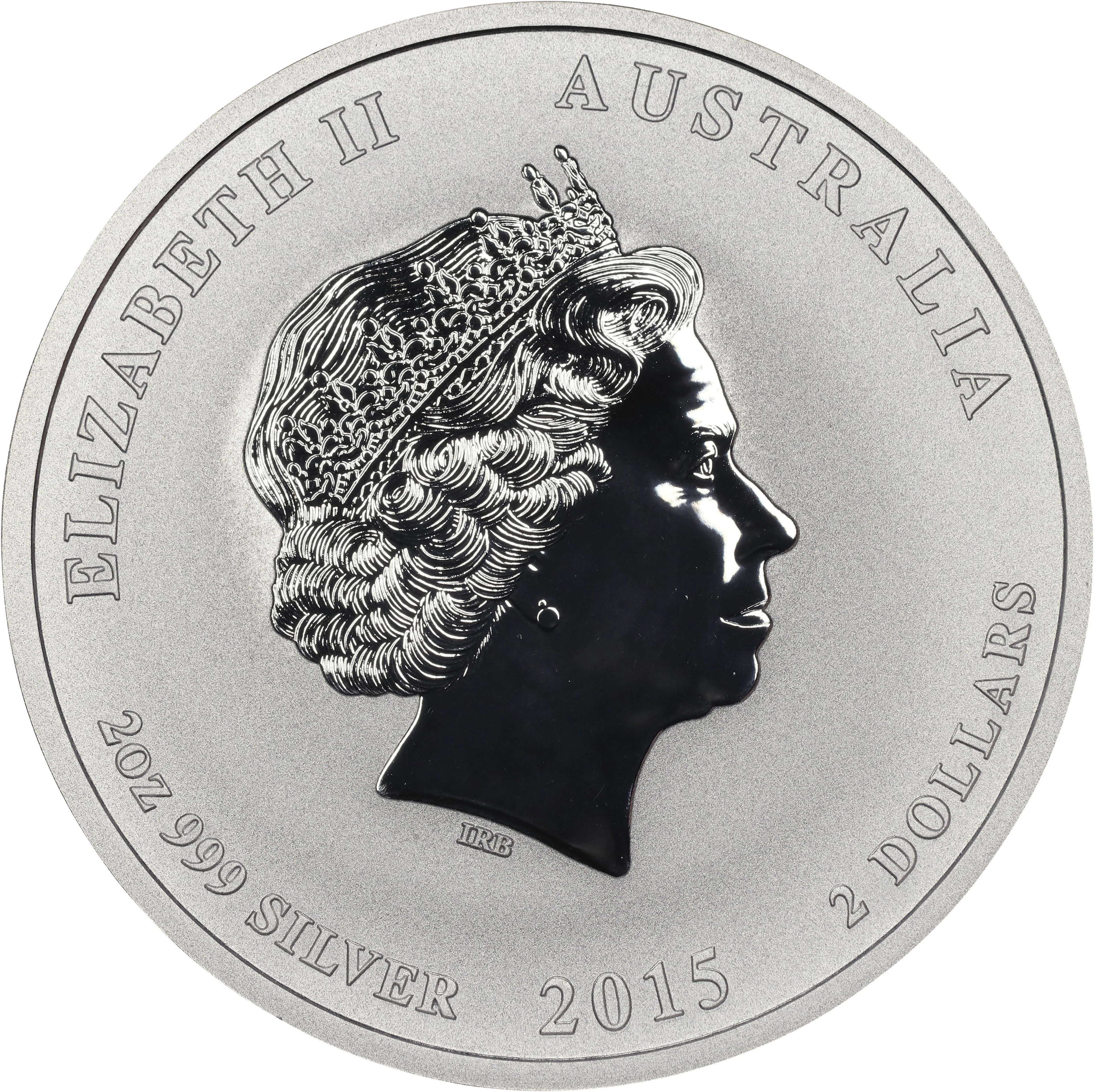 (2 oz, 62.208 g ASW). Australia. 2015 2 oz Year of the Goat Silver $2.