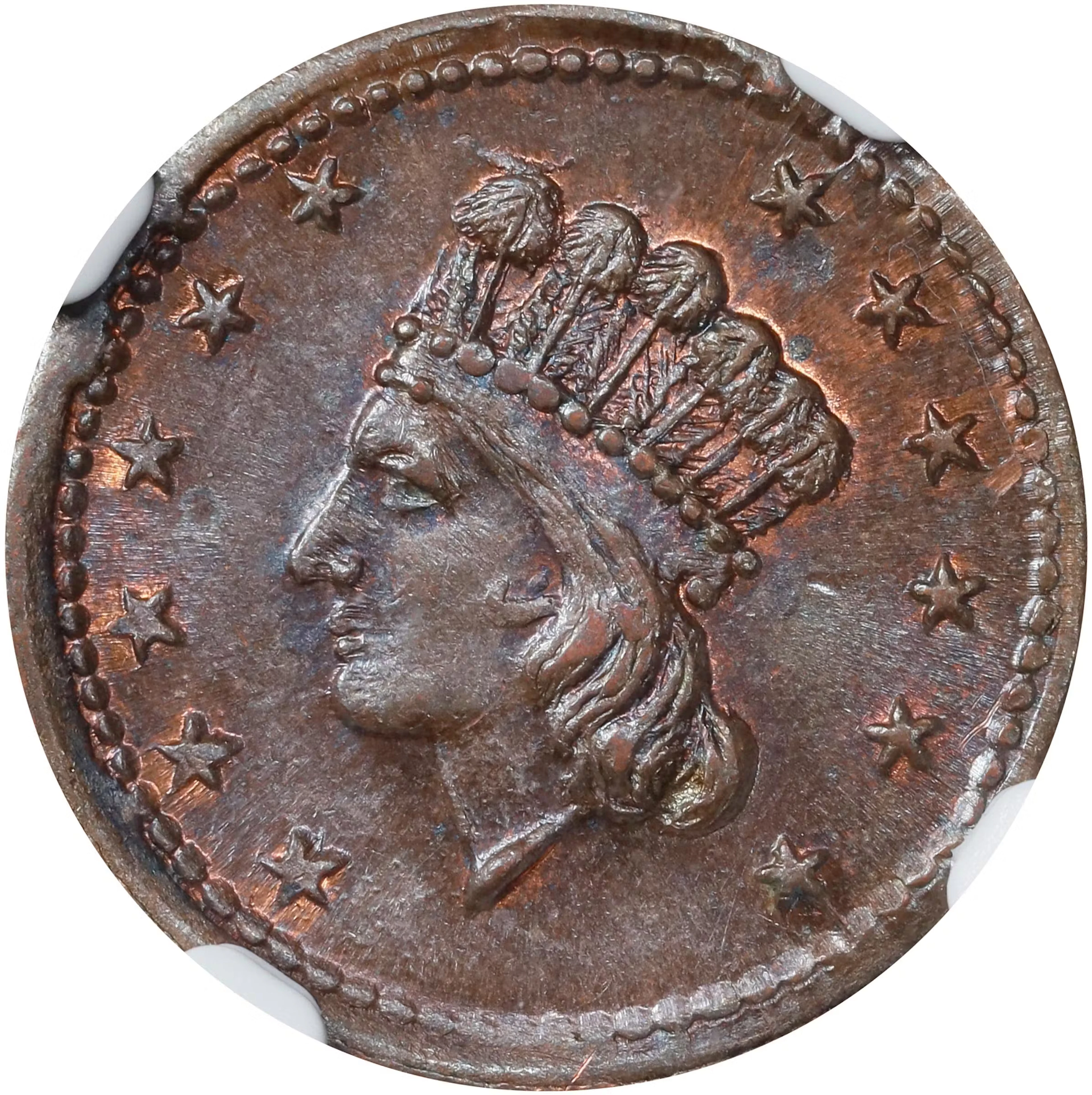 Undated (1861-1865) Indian Princess / OUR ARMY. Fuld-54/335 a. Rarity-3.