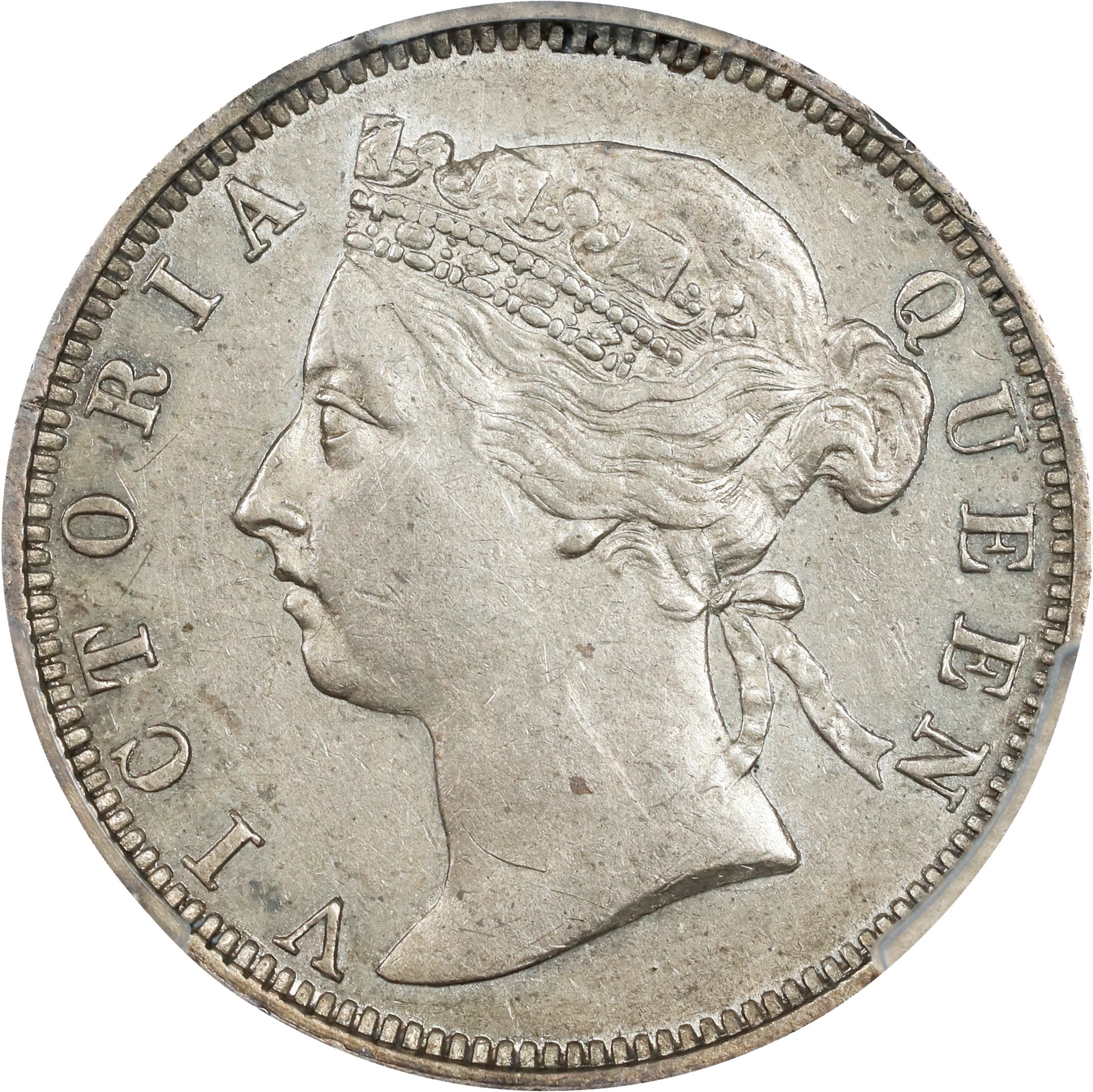 (t) HONG KONG (SAR). 20 Cents, 1886. London Mint. Victoria. PCGS AU-55.