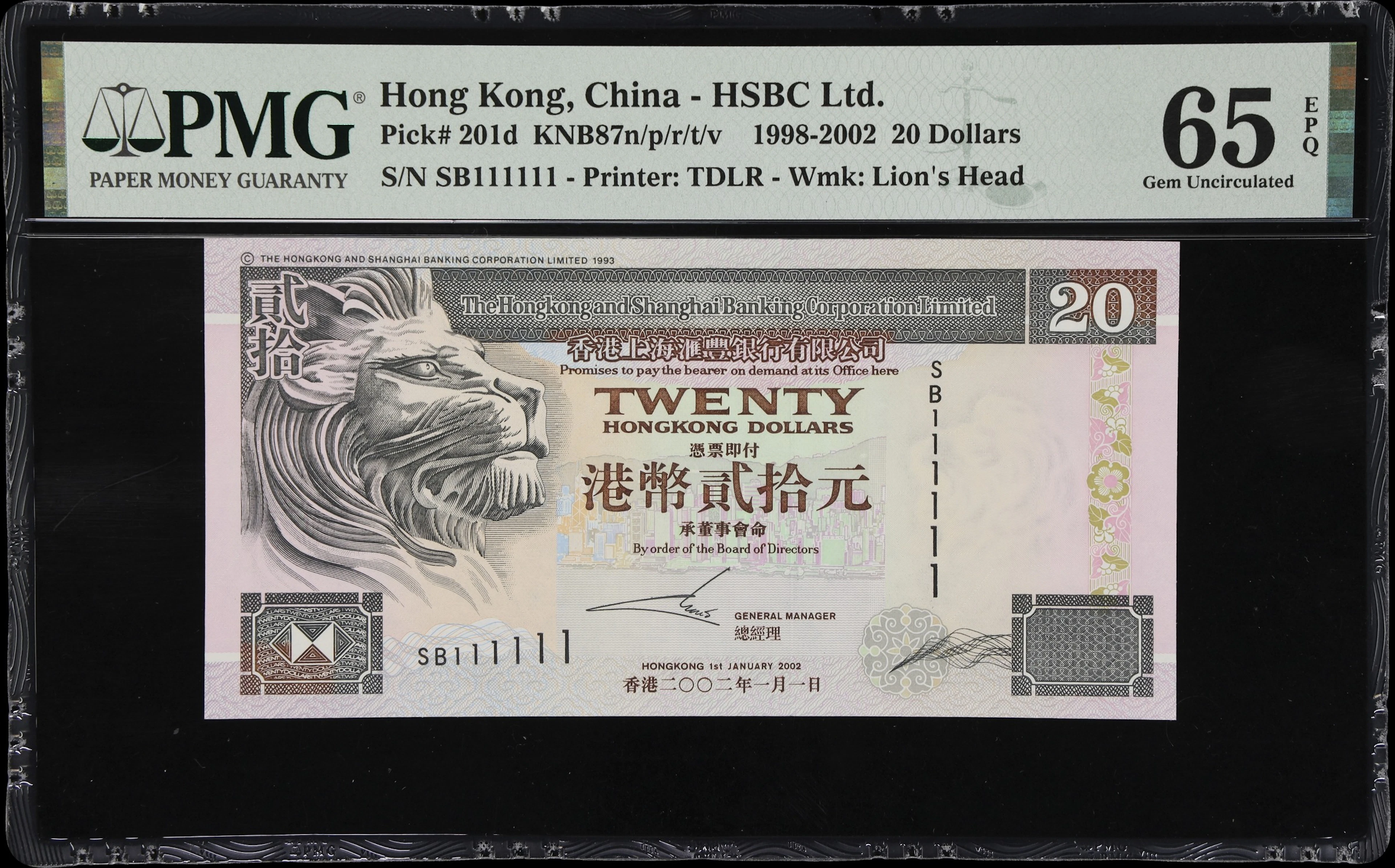 (t) HONG KONG (SAR). Hong Kong & Shanghai Banking Corporation. 20