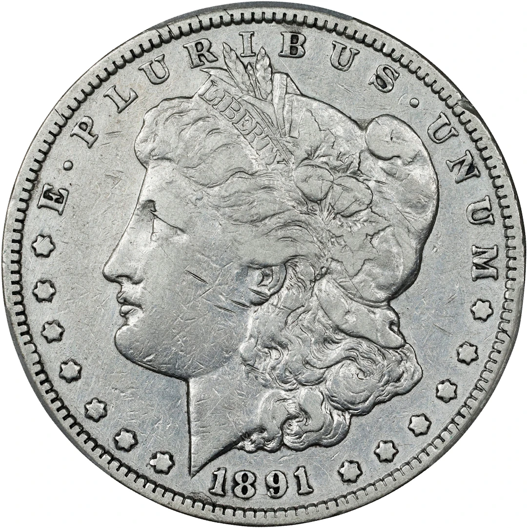 1891-CC Morgan Silver Dollar. Fine Details--Cleaned (PCGS).