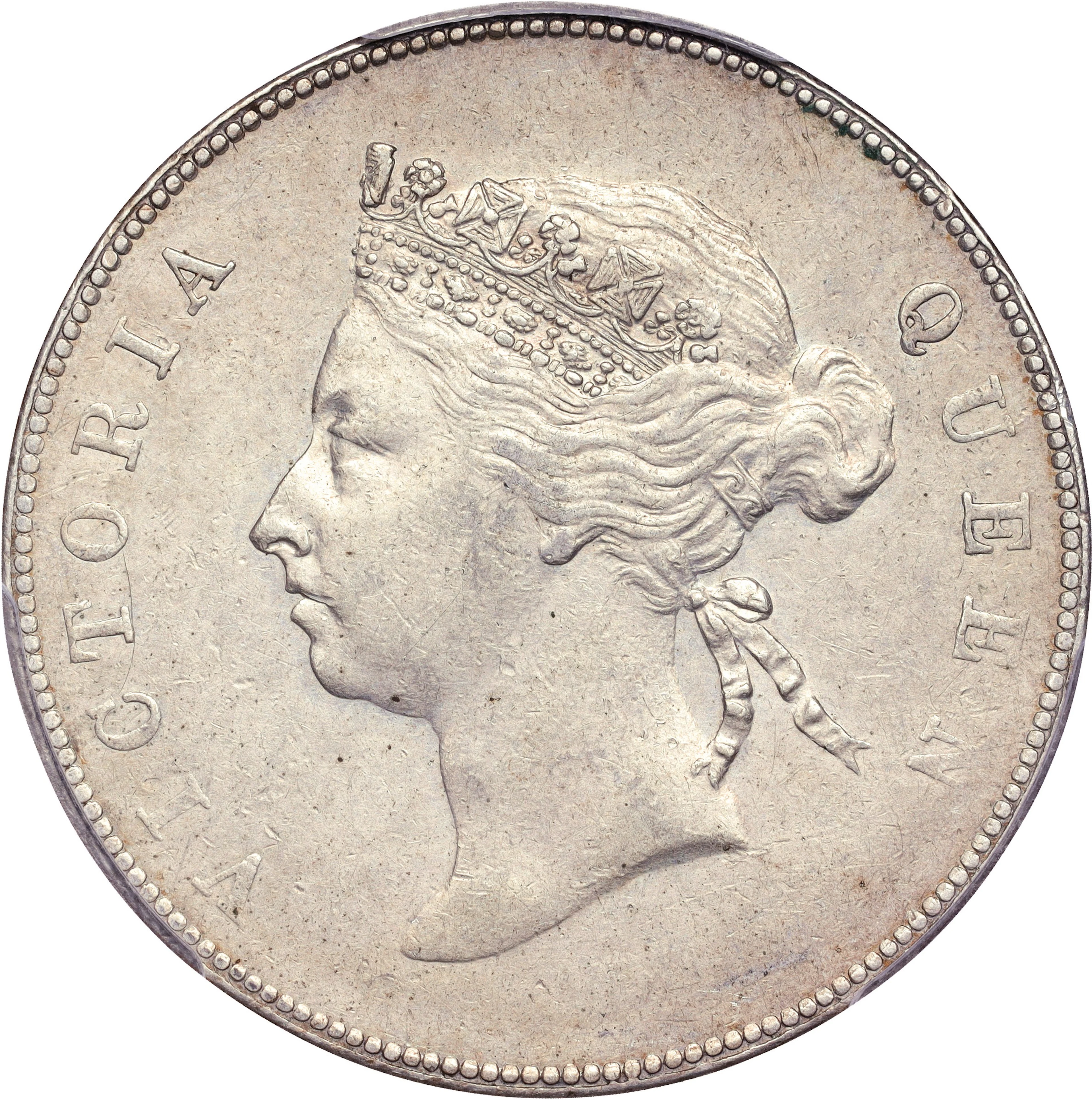 (t) HONG KONG (SAR). 50 Cents, 1890. London Mint. Victoria. PCGS Genuine--Cleane