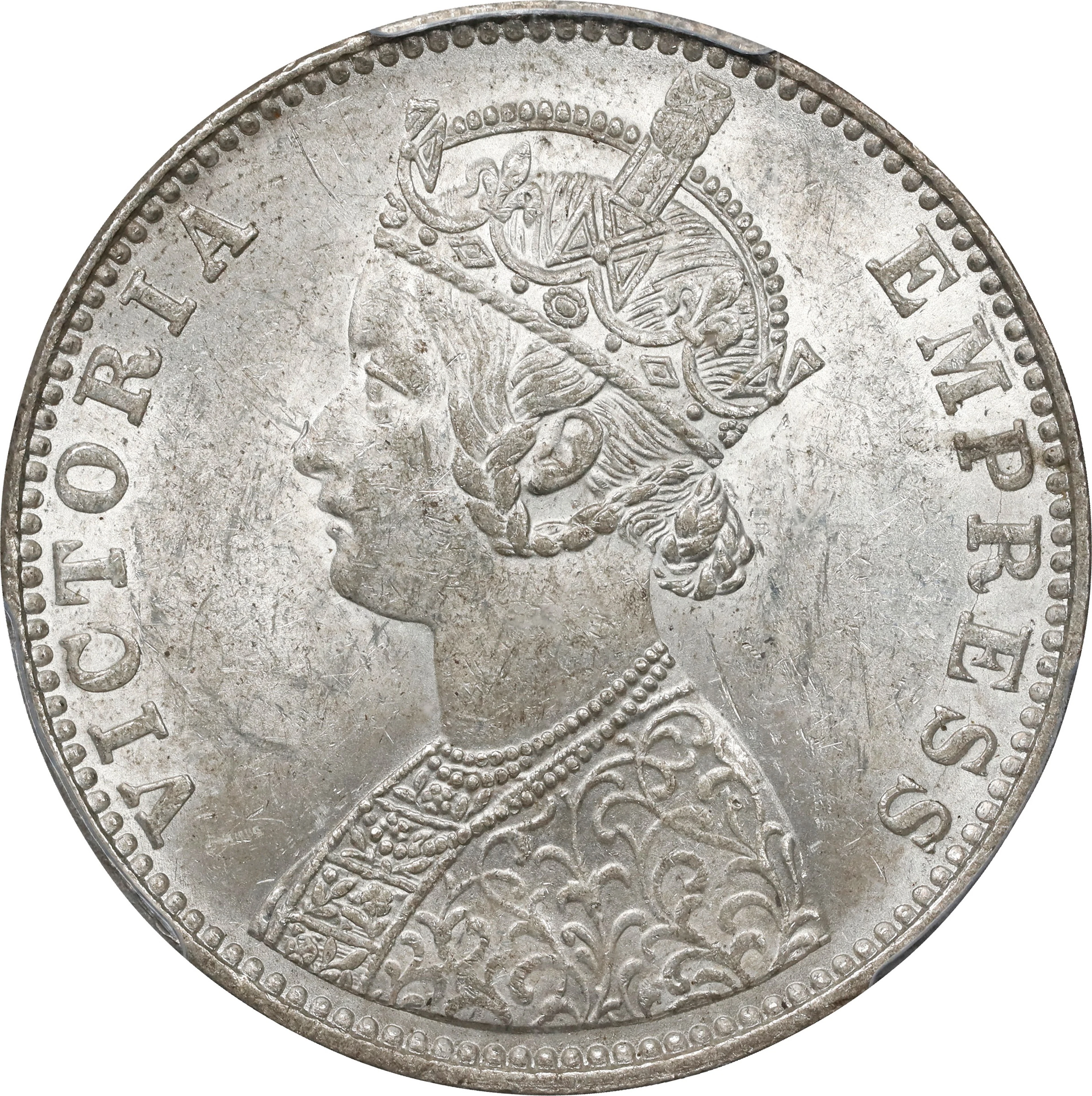 INDIA. Rupee, 1901-B. Bombay Mint. Victoria. PCGS MS-61.