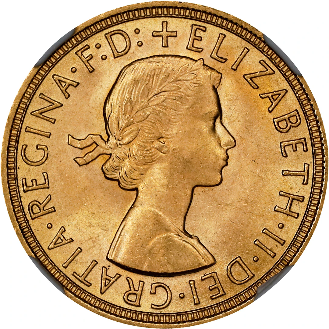 GREAT BRITAIN. Sovereign, 1959. London Mint. Elizabeth II. NGC MS-65.