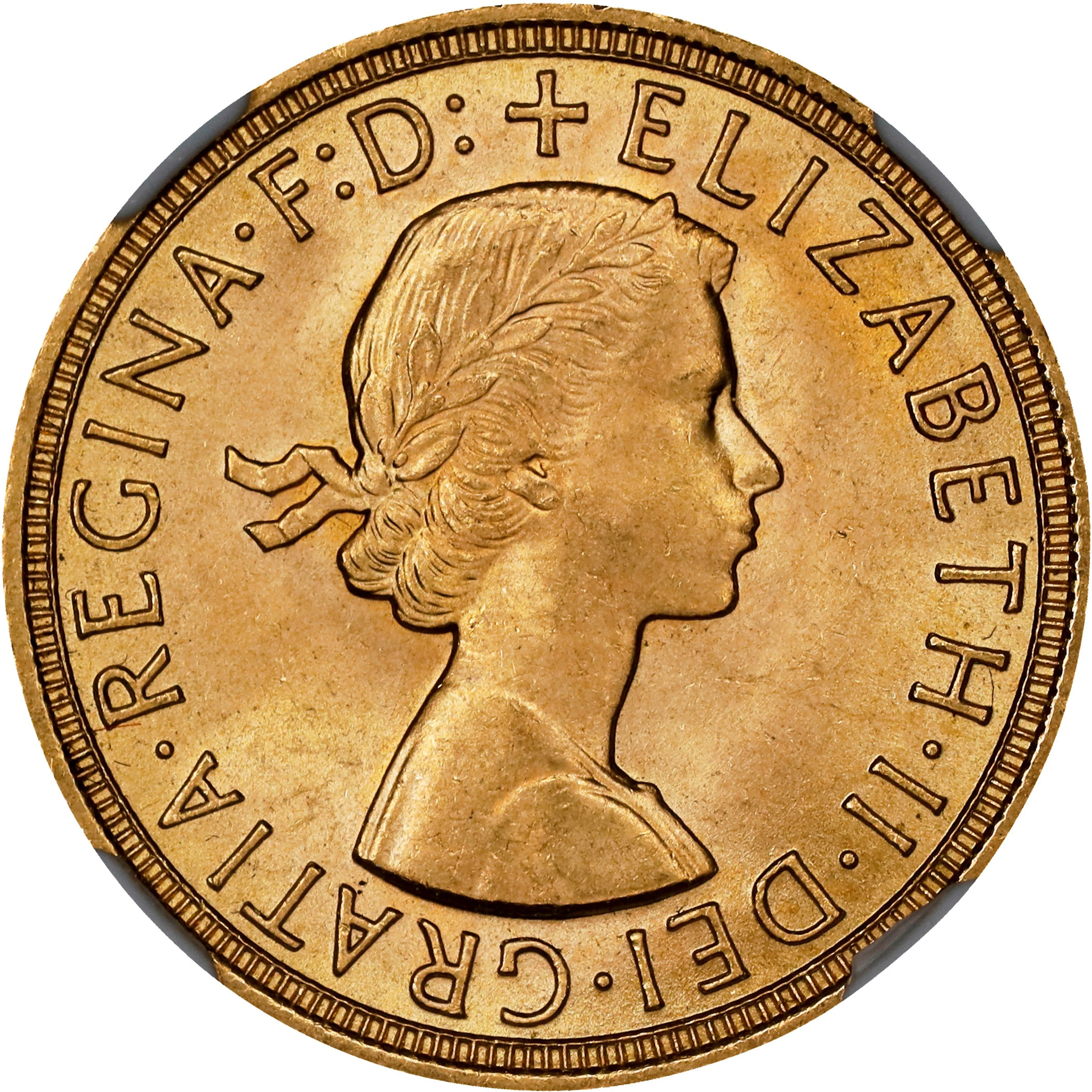 GREAT BRITAIN. Sovereign, 1959. London Mint. Elizabeth II. NGC MS-65.