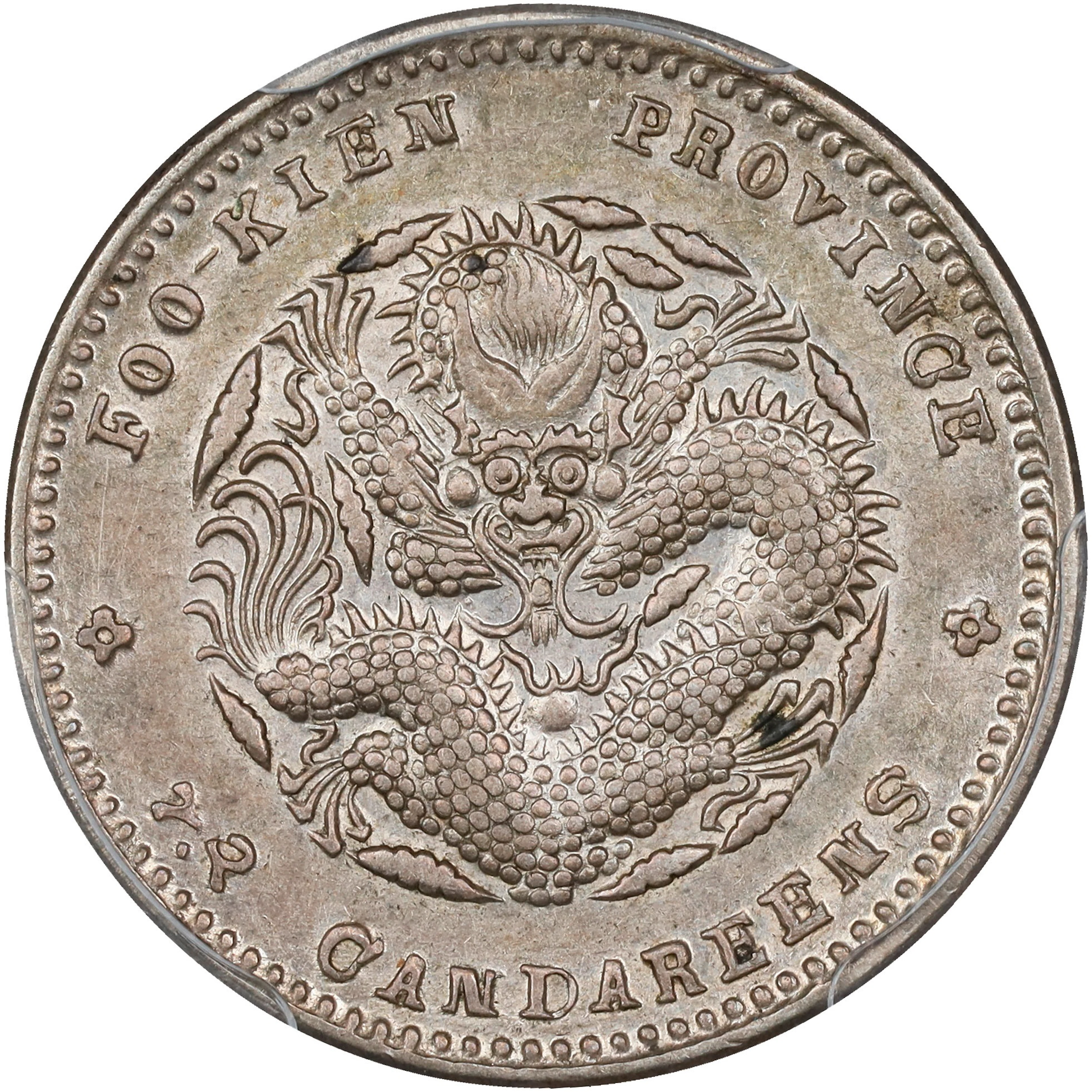 (t) CHINA. Fukien. 7.2 Candareens (10 Cents), ND (1894-1908). Fukien
