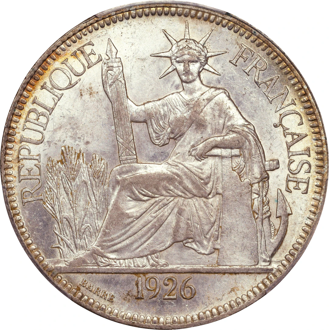 FRENCH INDO-CHINA. Piastre, 1926-A. Paris Mint. PCGS MS-62+.