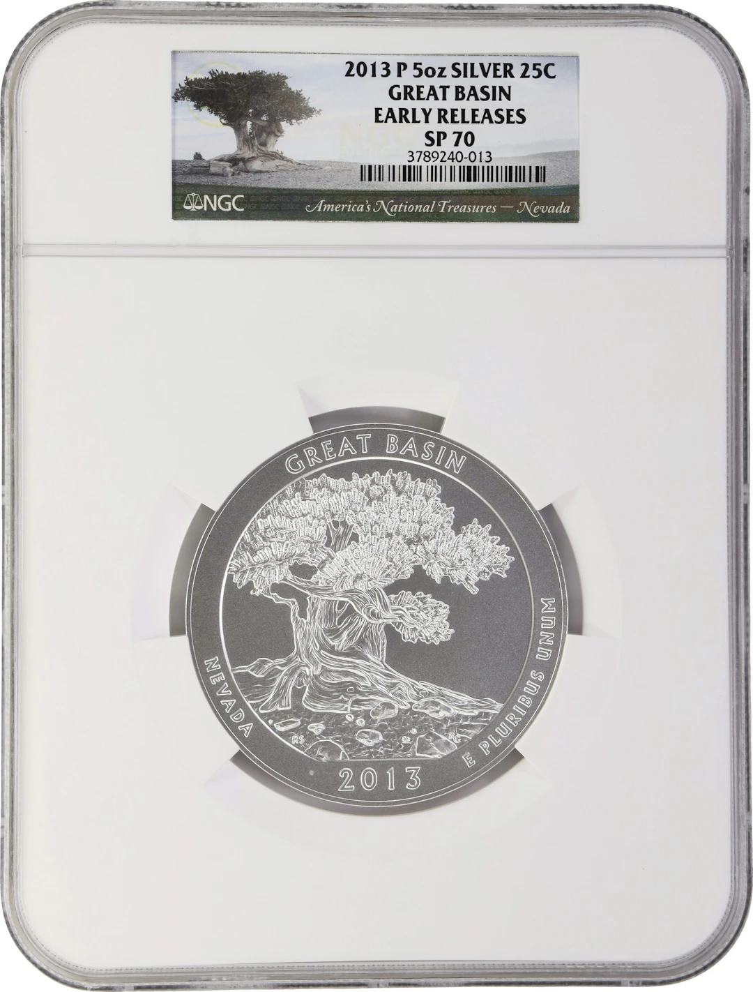 (5 oz, 155.52 g ASW). 2013-P Great Basin America the Beautiful 5 oz