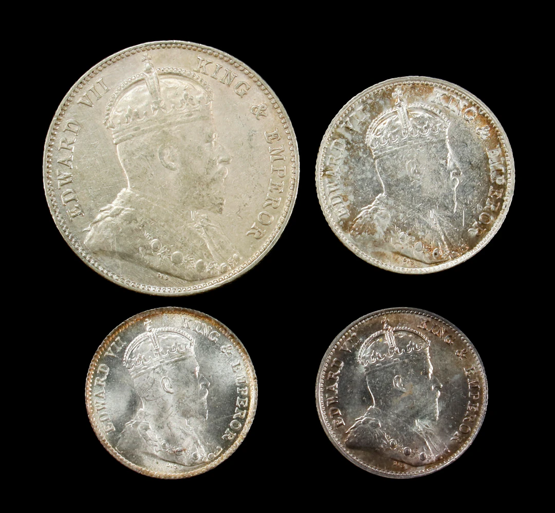 (t) HONG KONG (SAR). Quartet of Silver Minors (4 Pieces), 1902-05.