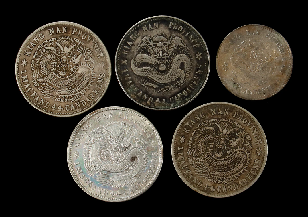 (t) CHINA. Kiangnan. Quintet of Silver Minors (5 Pieces), 1899-1904.
