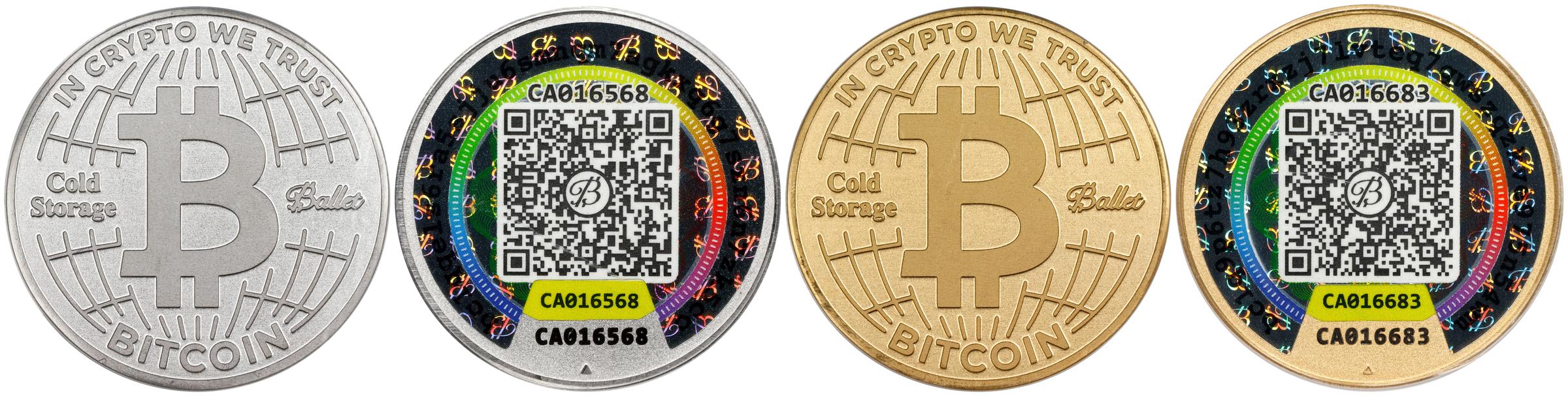 Matching Two-Coin Set of 2025 Ballet "Globe" 0.001 Bitcoins. Loaded.