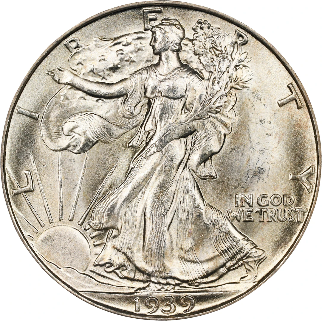 1939-D Walking Liberty Half Dollar. MS-64 (PCGS).