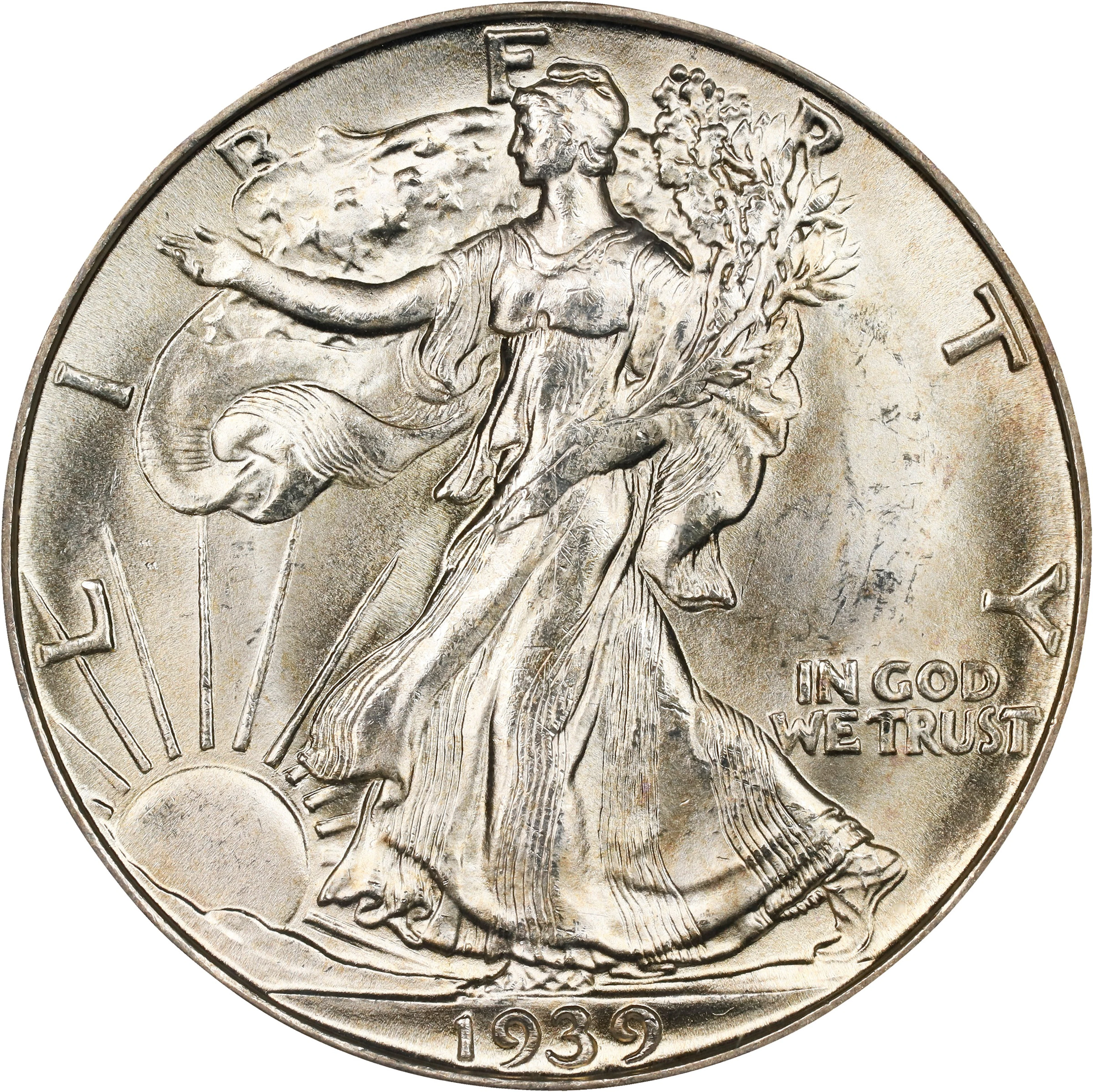 1939-D Walking Liberty Half Dollar. MS-64 (PCGS).