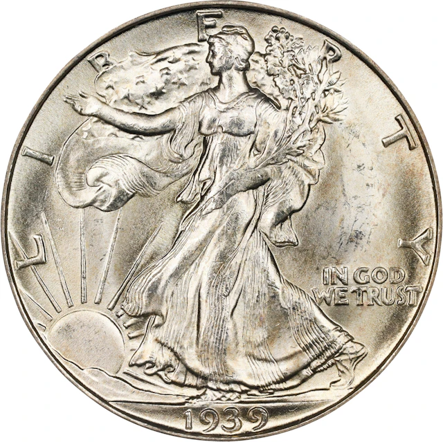 1939-D Walking Liberty Half Dollar. MS-64 (PCGS).