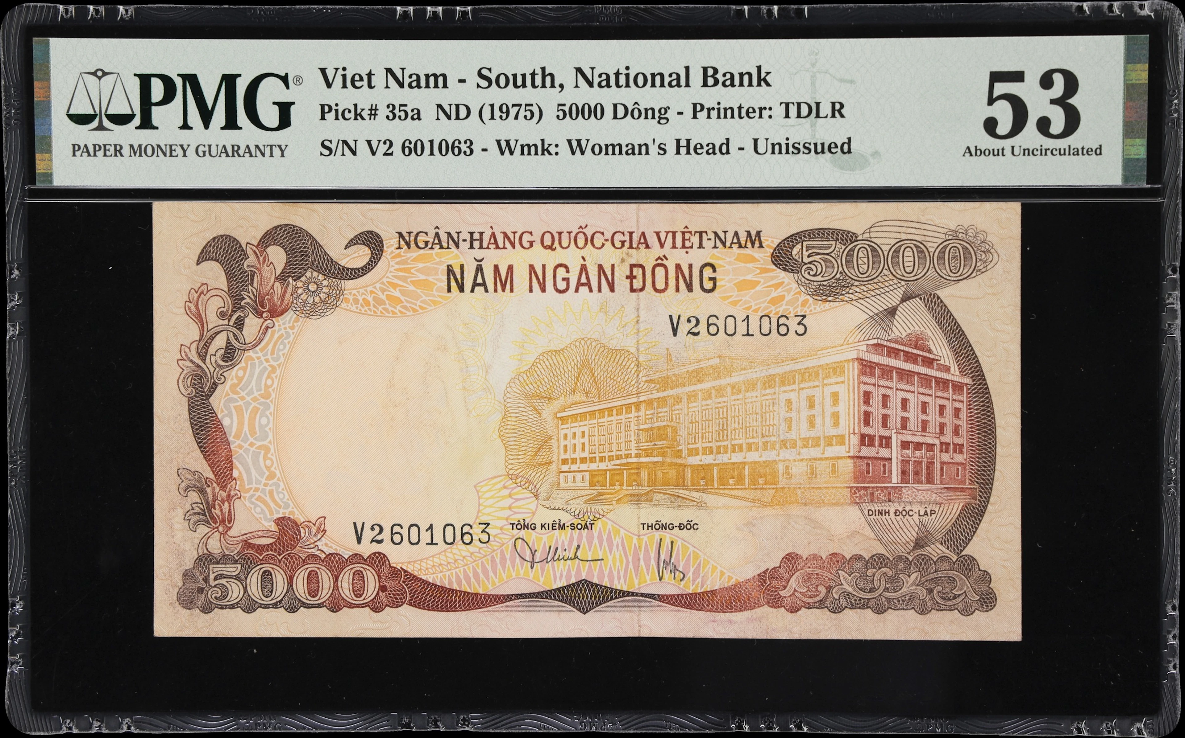 VIETNAM, SOUTH. National Bank of Vietnam. 5000 Dong, ND (1975). P-35a.
