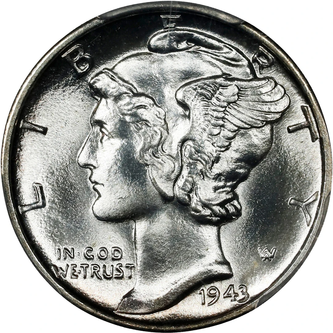 1943 Mercury Dime. MS-67+ FB (PCGS). CAC.