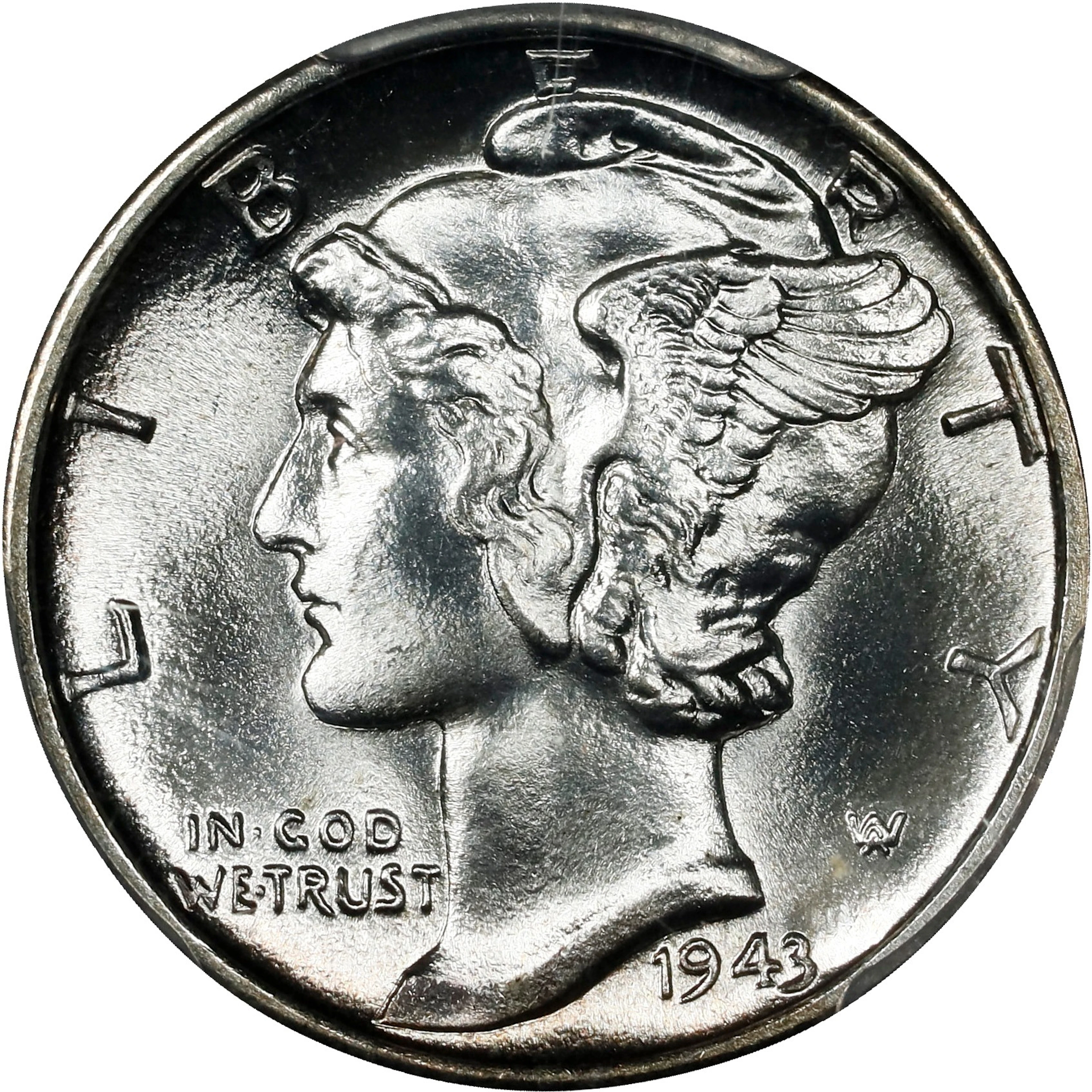 1943 Mercury Dime. MS-67+ FB (PCGS). CAC.