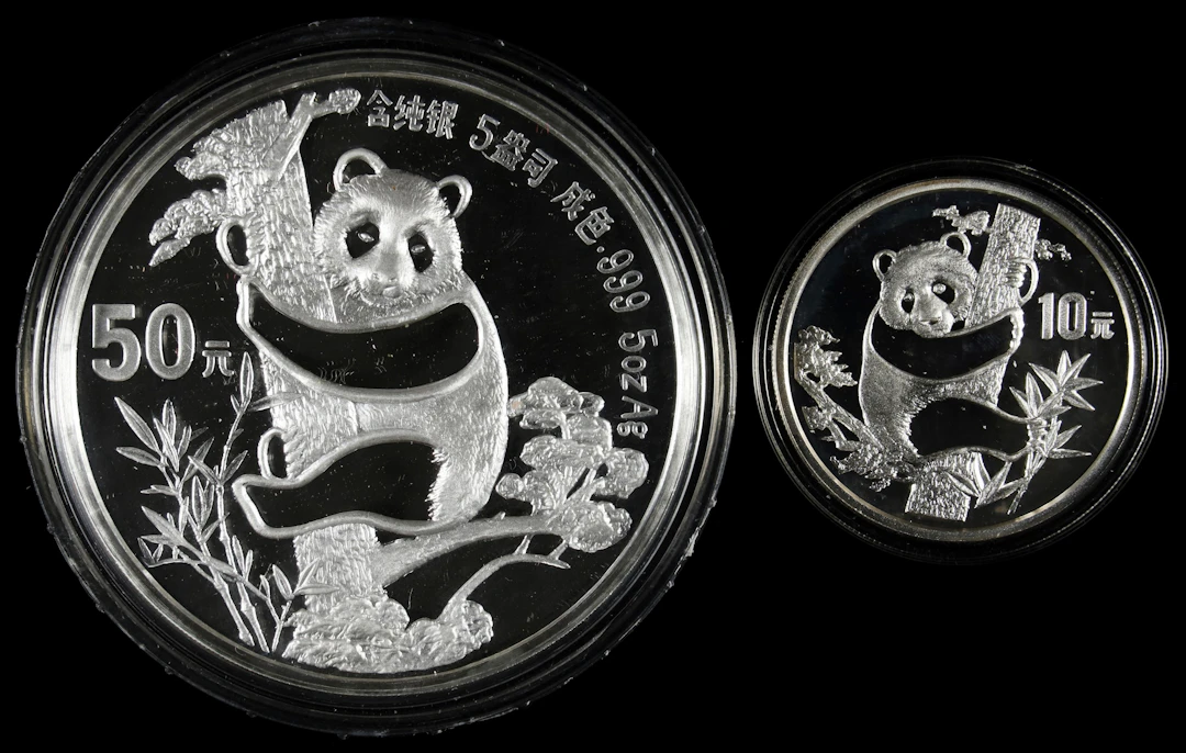 (t) CHINA. Duo of Silver Panda Denominations (2 Pieces), 1987. Panda