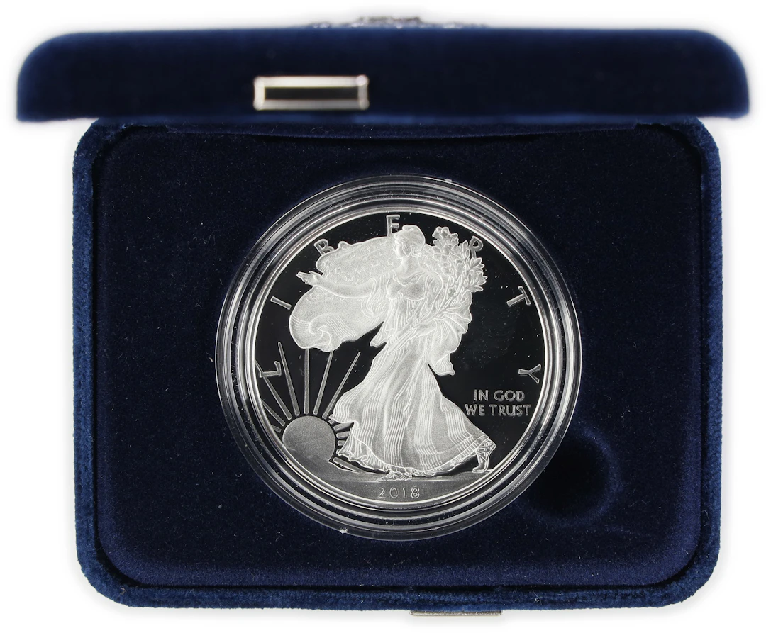 (1 oz, 31.104 g ASW). 2018-W American Silver Eagle. Proof.