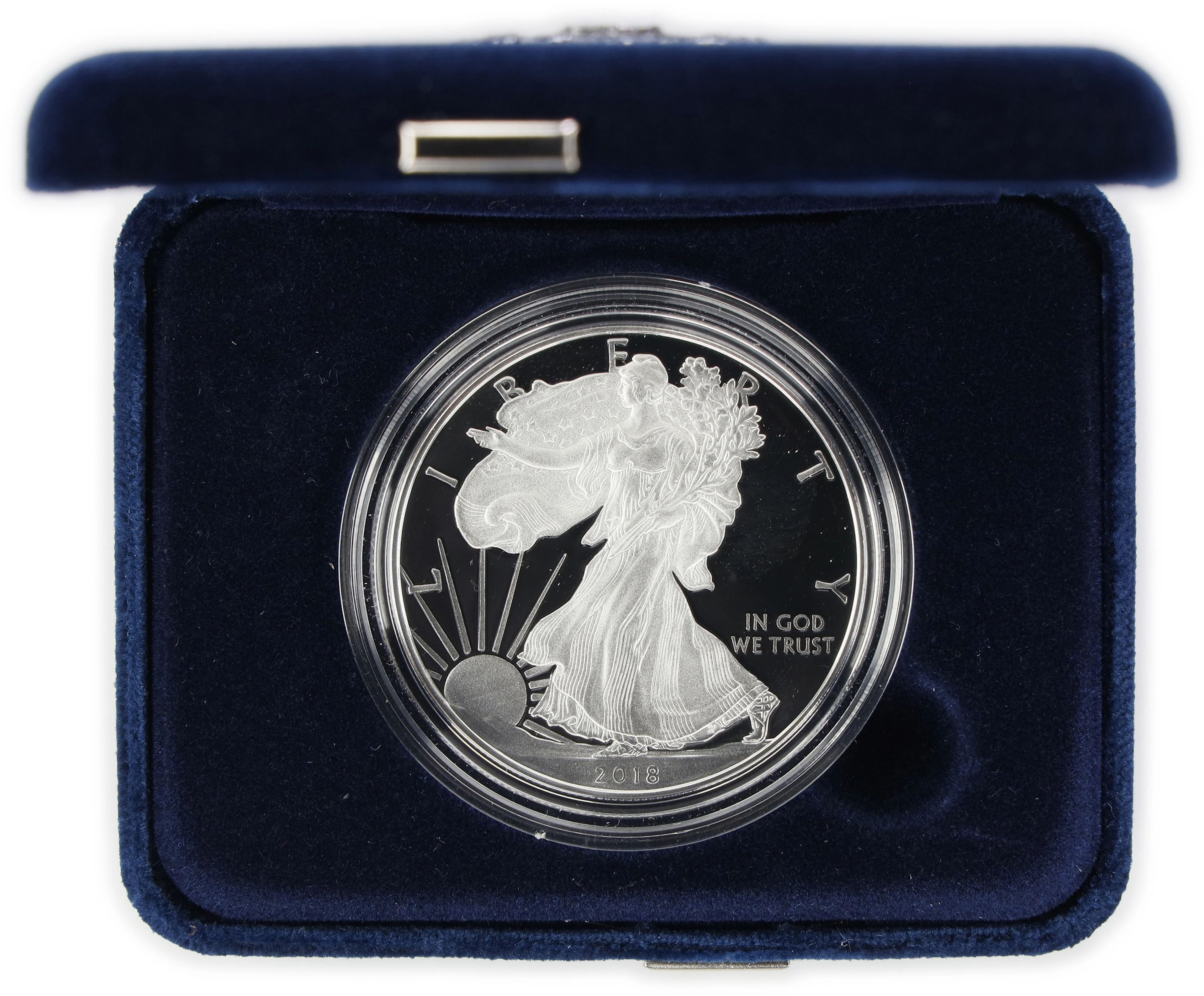 (1 oz, 31.104 g ASW). 2018-W American Silver Eagle. Proof.