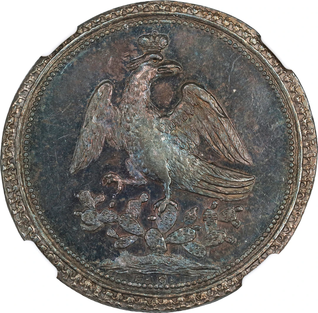 MEXICO. Inauguration of Agustin I Iturbide Silver Medal, 1822. NGC MS-63.