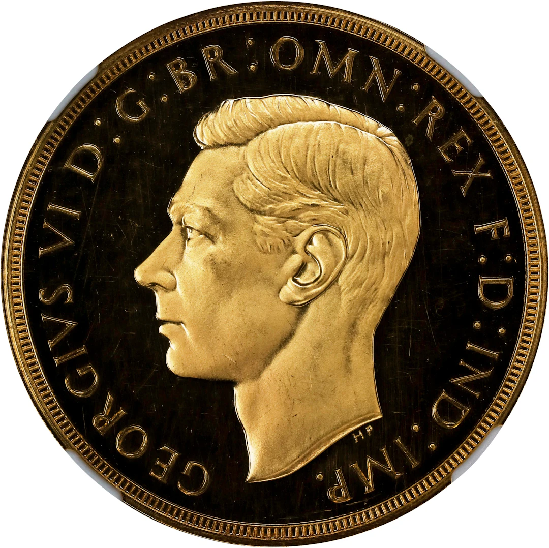 GREAT BRITAIN. 5 Pounds, 1937. London Mint. George VI. NGC PROOF-64+
