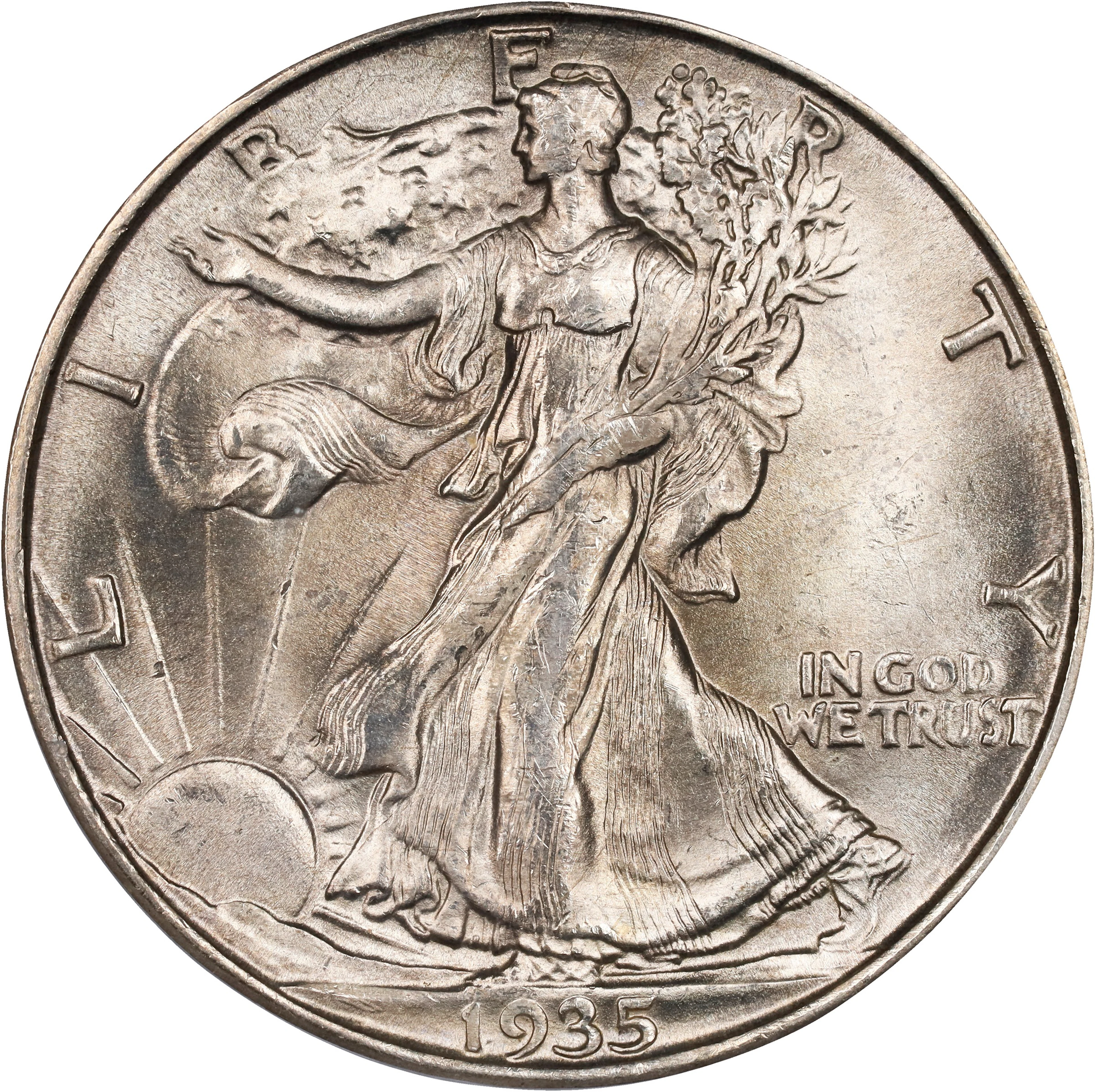 1935-D Walking Liberty Half Dollar. MS-65 (PCGS).