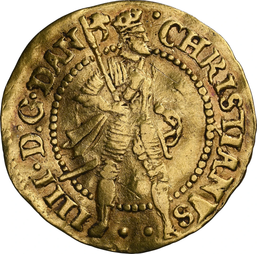 DENMARK. Gold Gulden (Ungersk Gylden), 1607. Copenhagen Mint. Christian