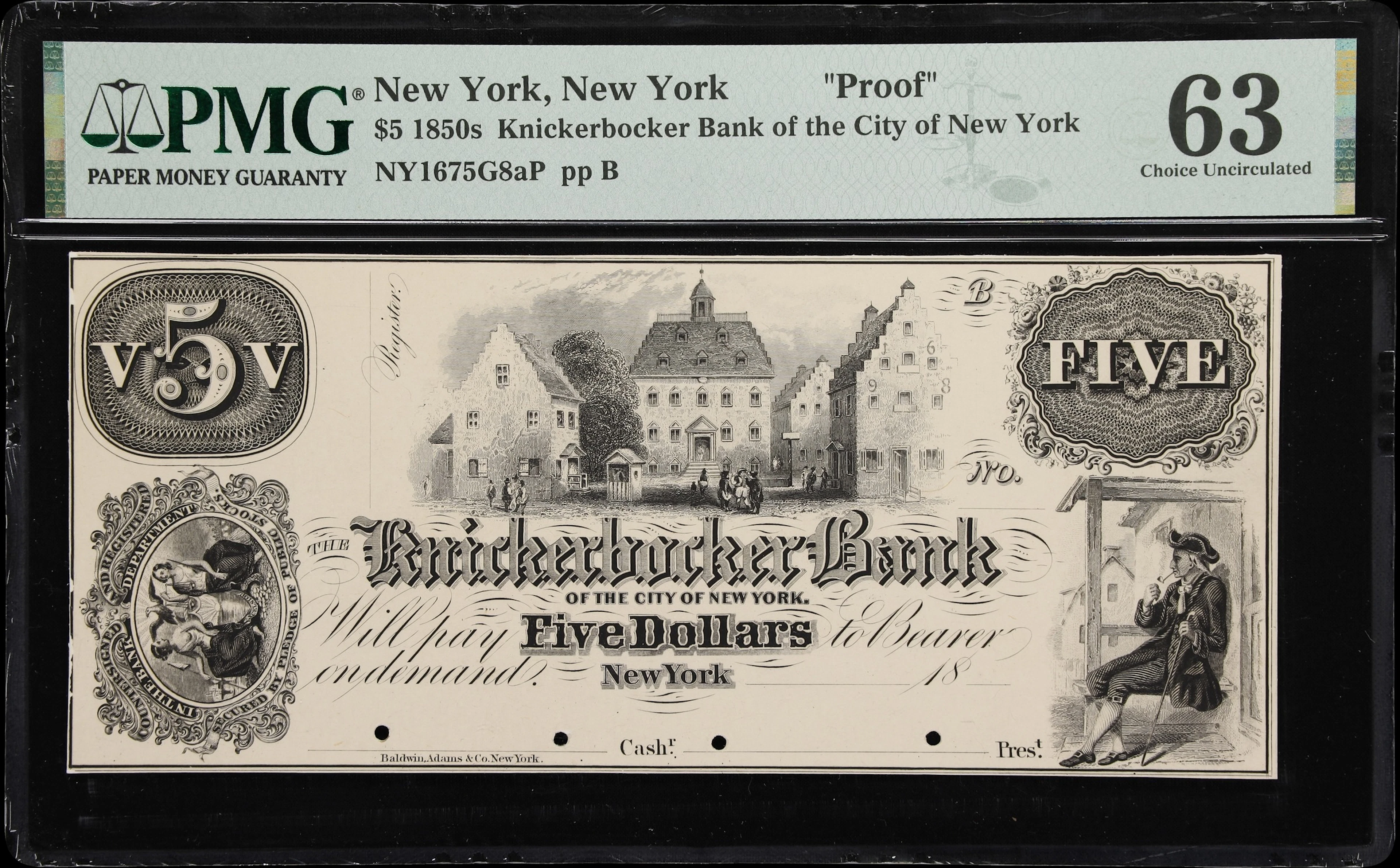 New York, New York. Knickerbocker Bank of the City of New York. 18xx