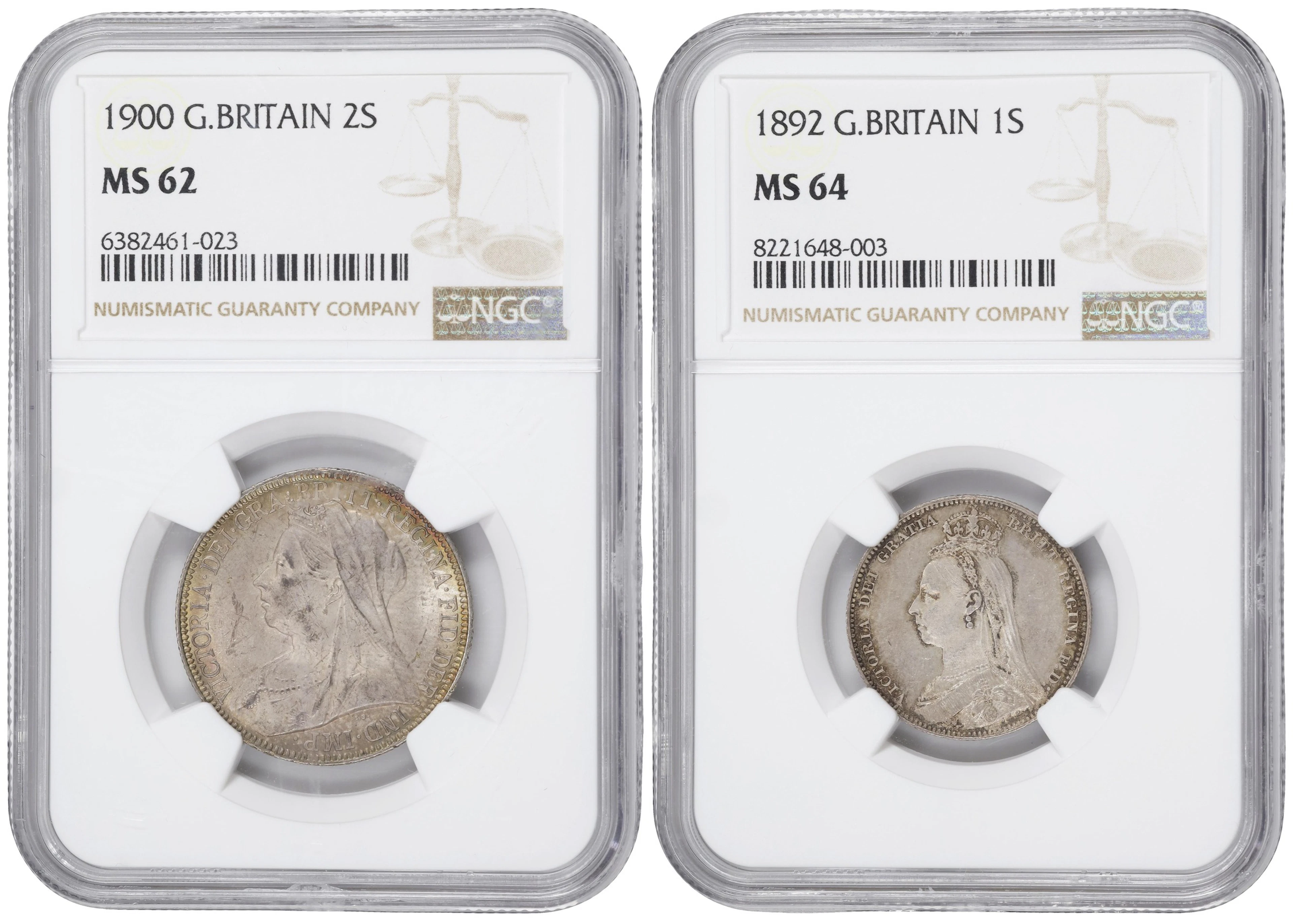 GREAT BRITAIN. Duo of Mixed Denominations (2 Pieces), 1892 & 1900.