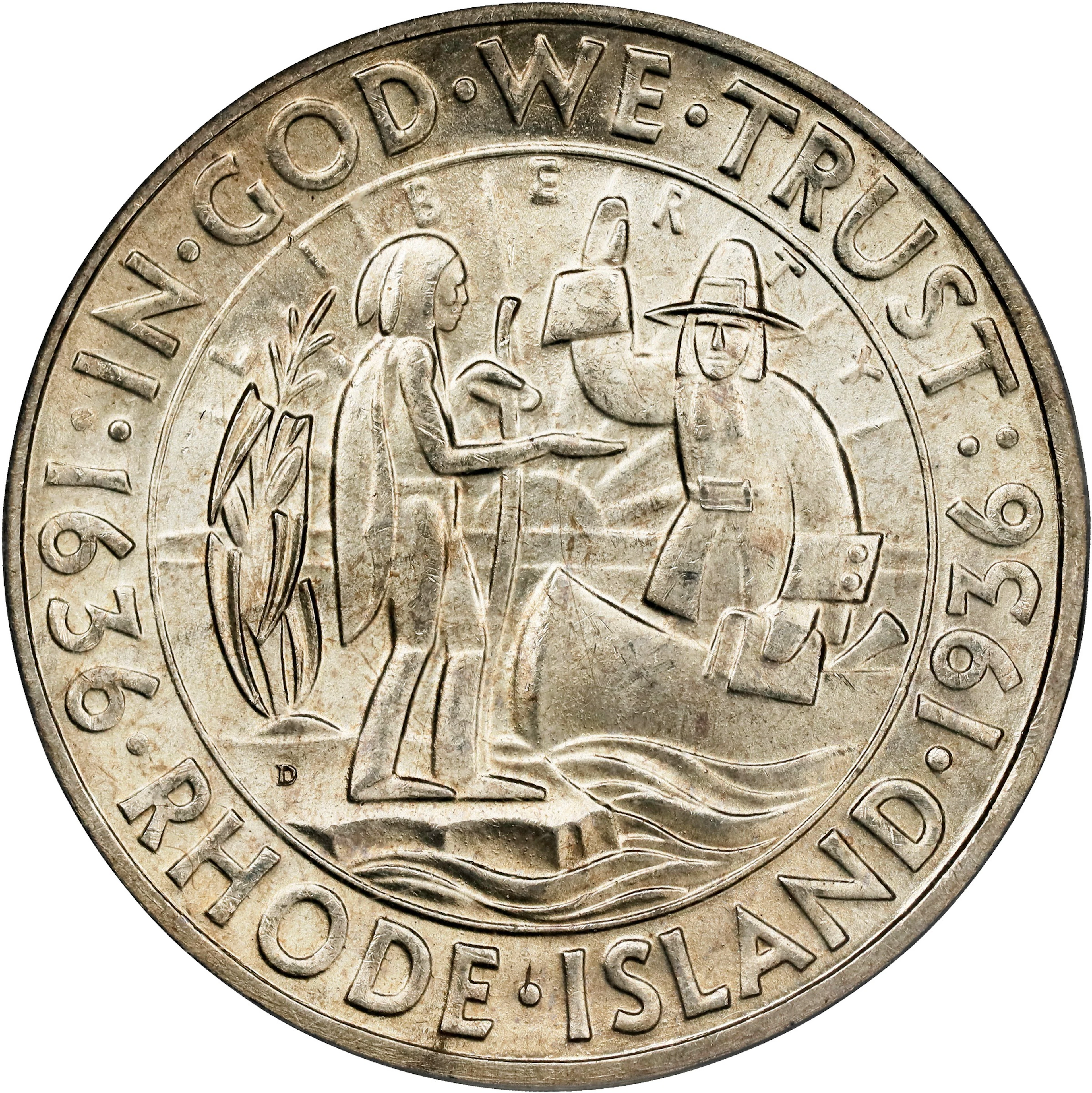 1936-D Rhode Island Tercentenary. MS-64 (PCGS). OGH Generation 2.1.