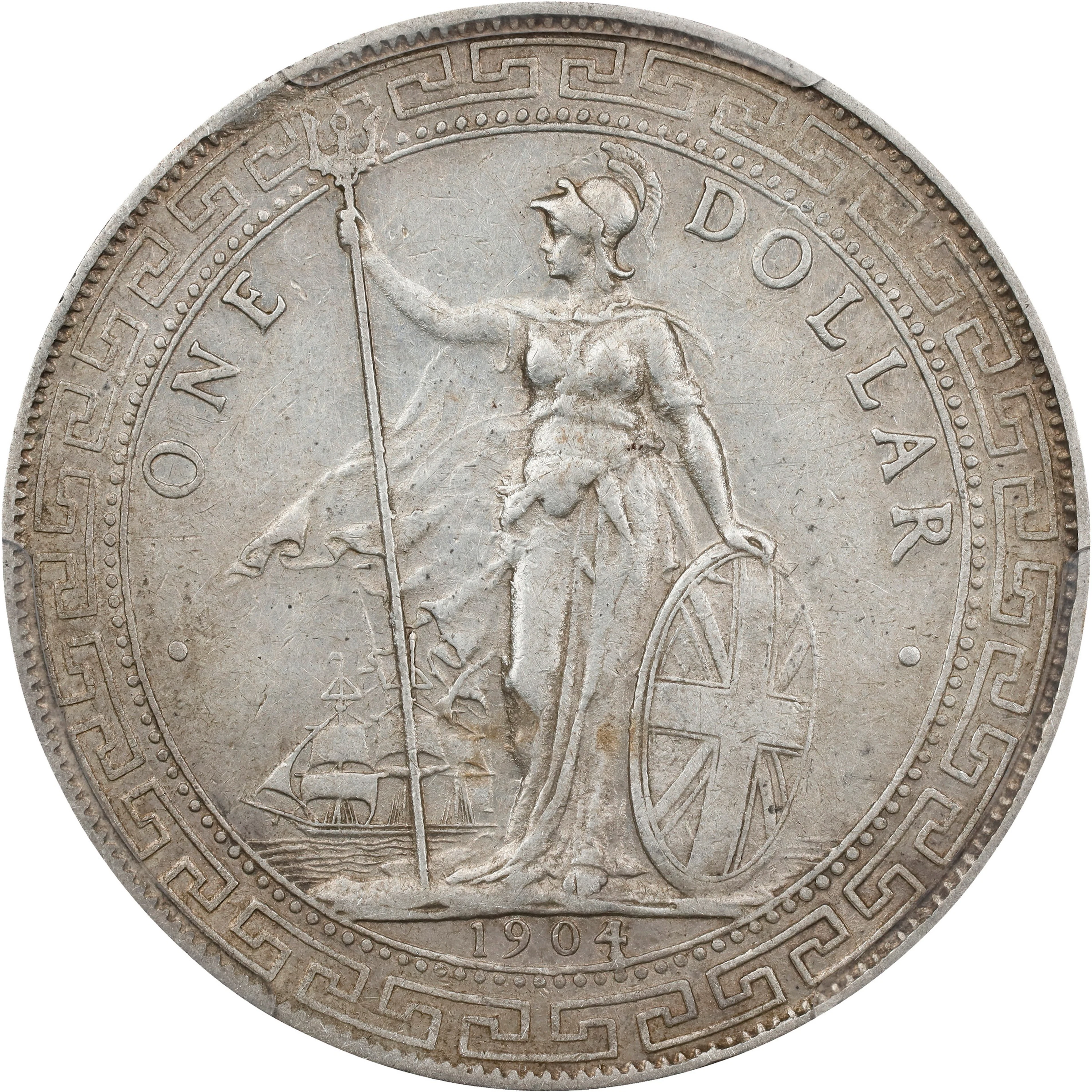 GREAT BRITAIN. Trade Dollar, 1904/3-B. Bombay Mint. Edward VII. PCGS