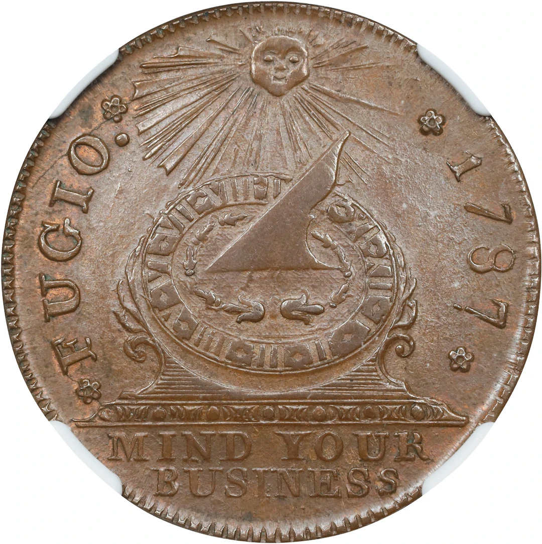 "1787" (ca. 1882/1883) Fugio Cent. "New Haven Restrike," J. Colvin