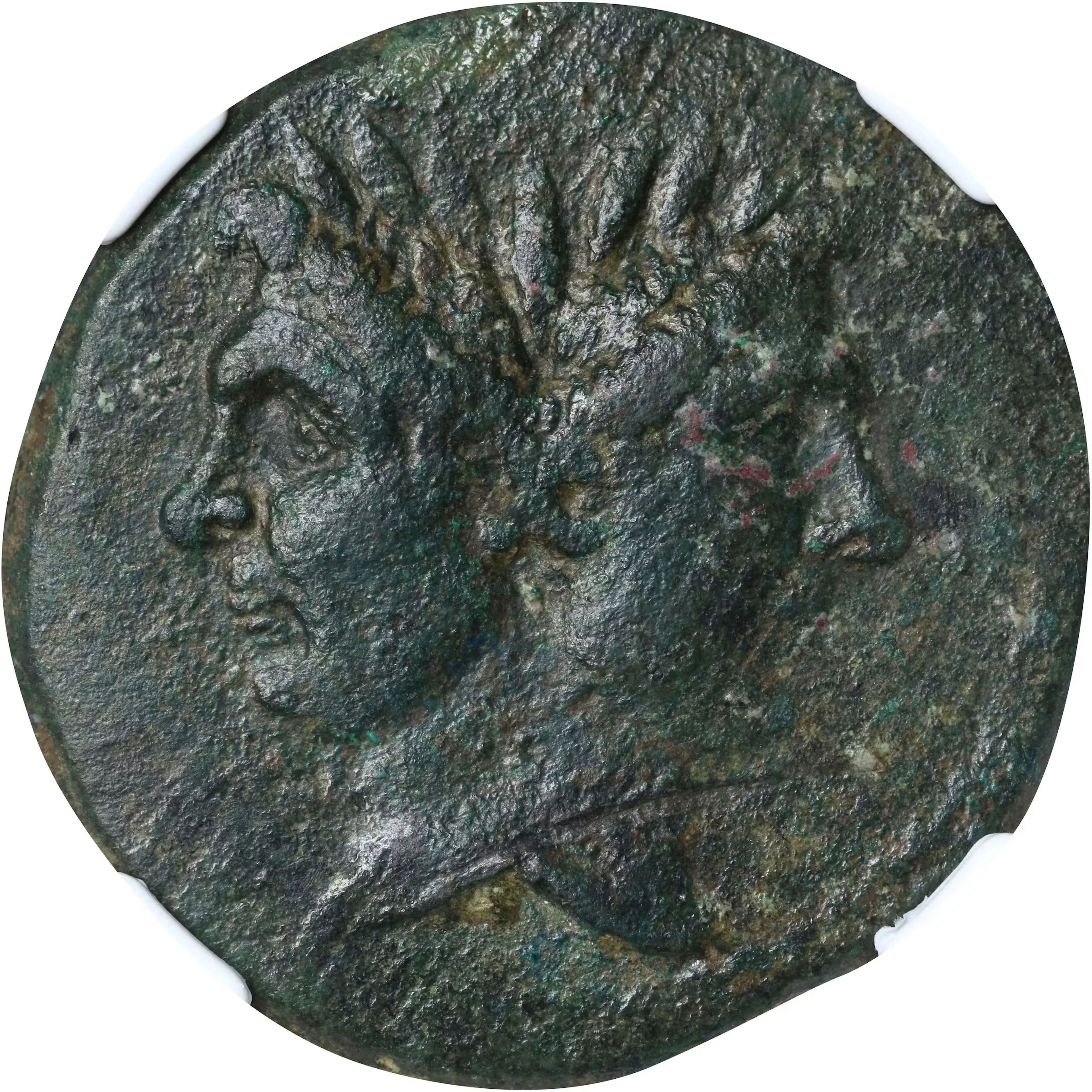SEXTUS POMPEY. AE As (14.00 gms), Uncertain mint in Sicily, ca. 43-36