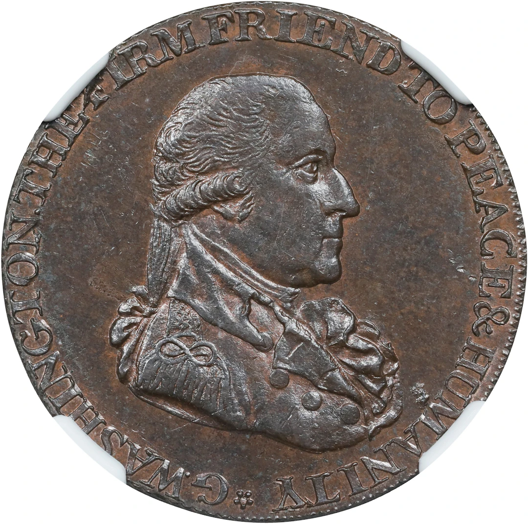 1795 Washington Grate Halfpenny. Musante GW-49, Baker-29B, W-10955.