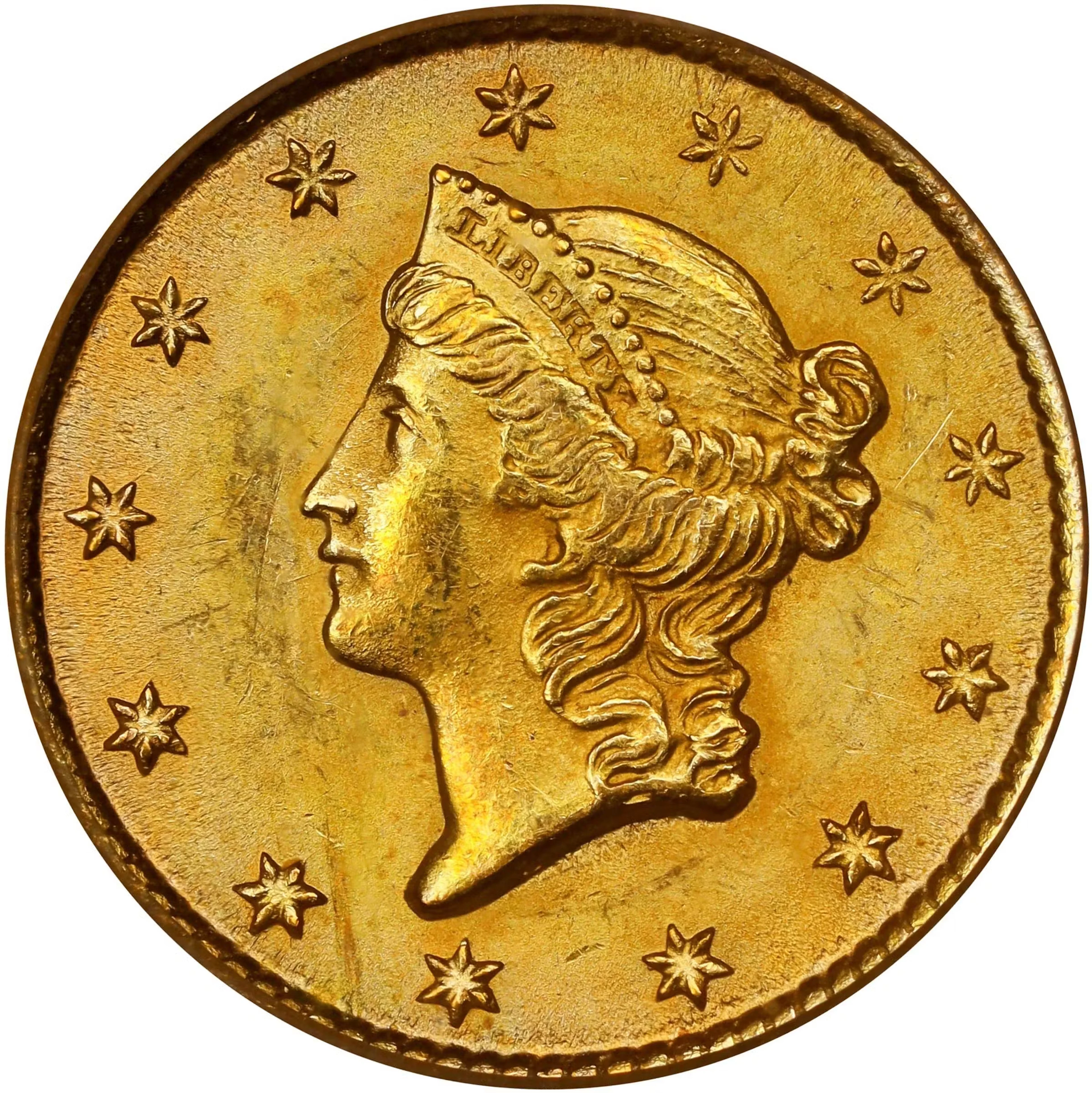 1851-O Gold Dollar. Winter-1. MS-65 (PCGS).