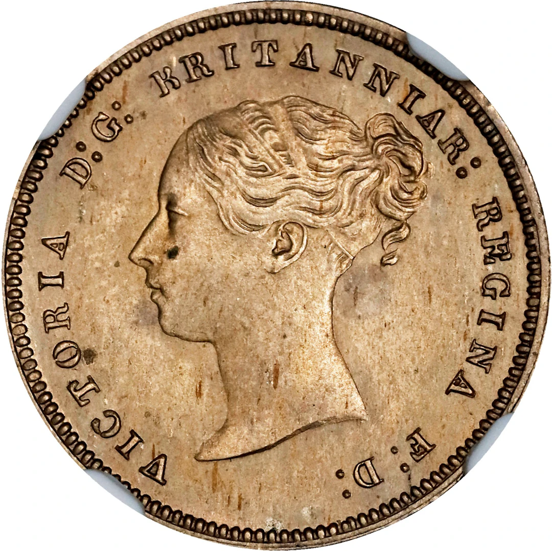 GREAT BRITAIN. Copper-Nickel 1/2 Farthing Pattern, 1868. London Mint.