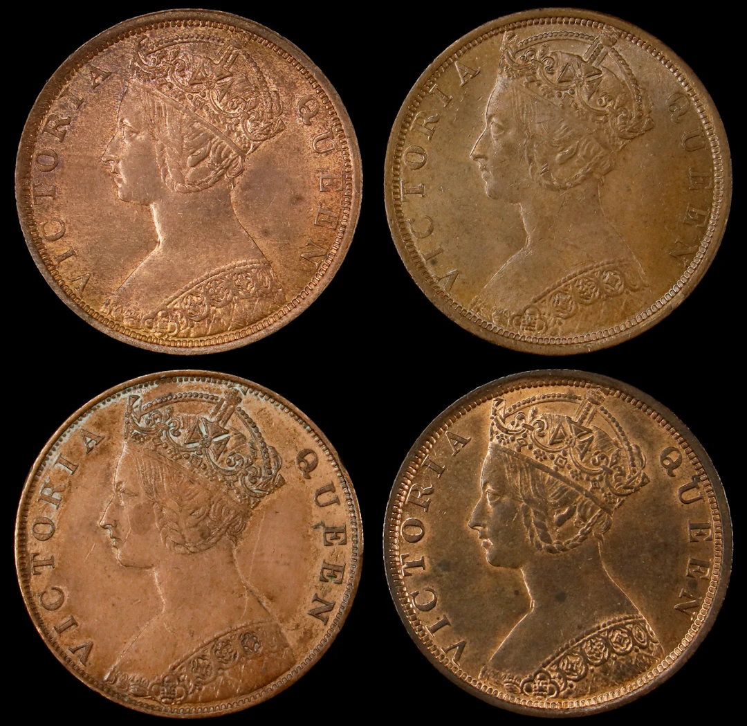 (t) HONG KONG (SAR). Quartet of Cents (4 Pieces), 1879-1901. Victoria.