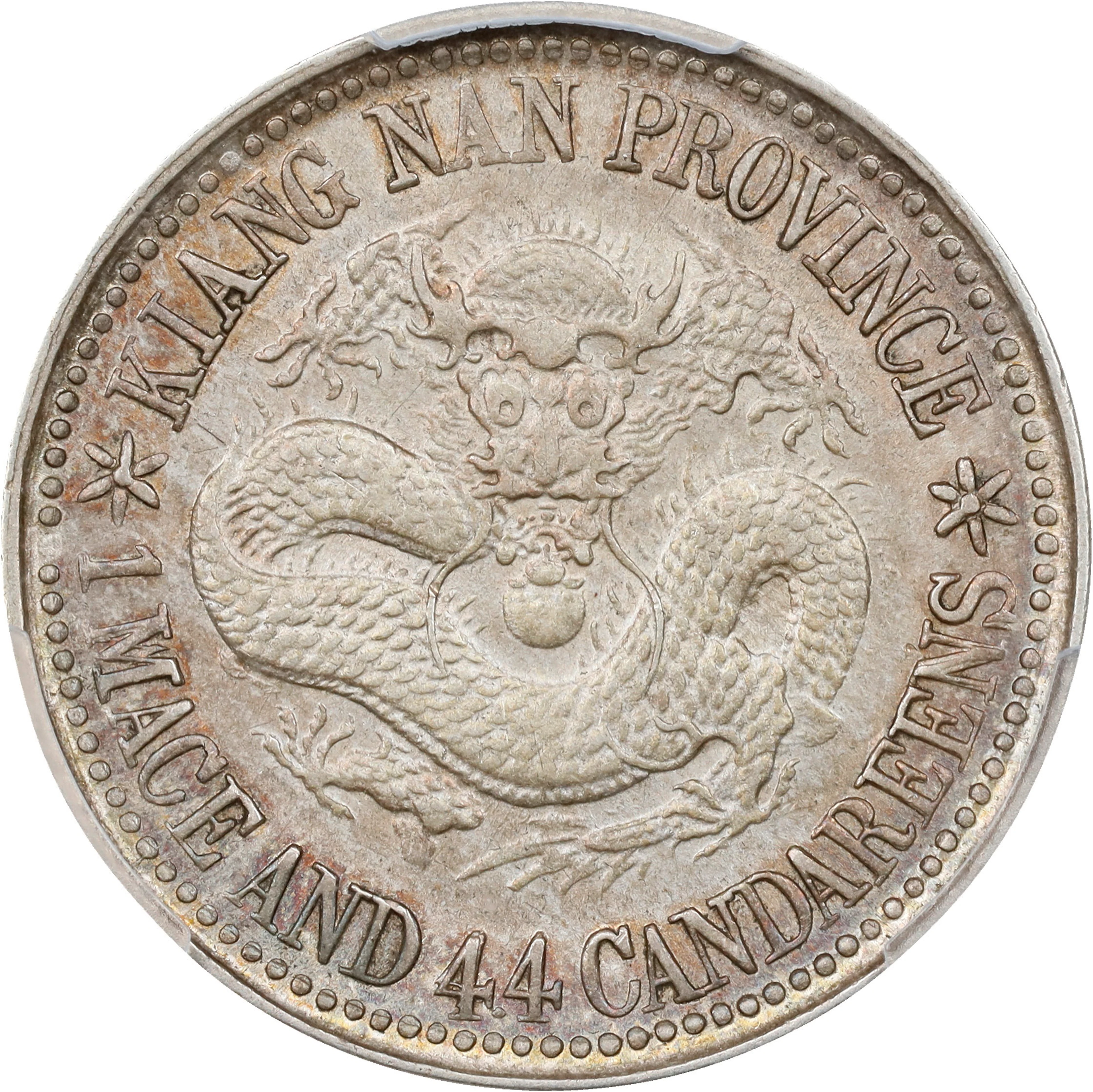 (t) CHINA. Kiangnan. 1 Mace 4.4 Candareens (20 Cents), CD (1898).