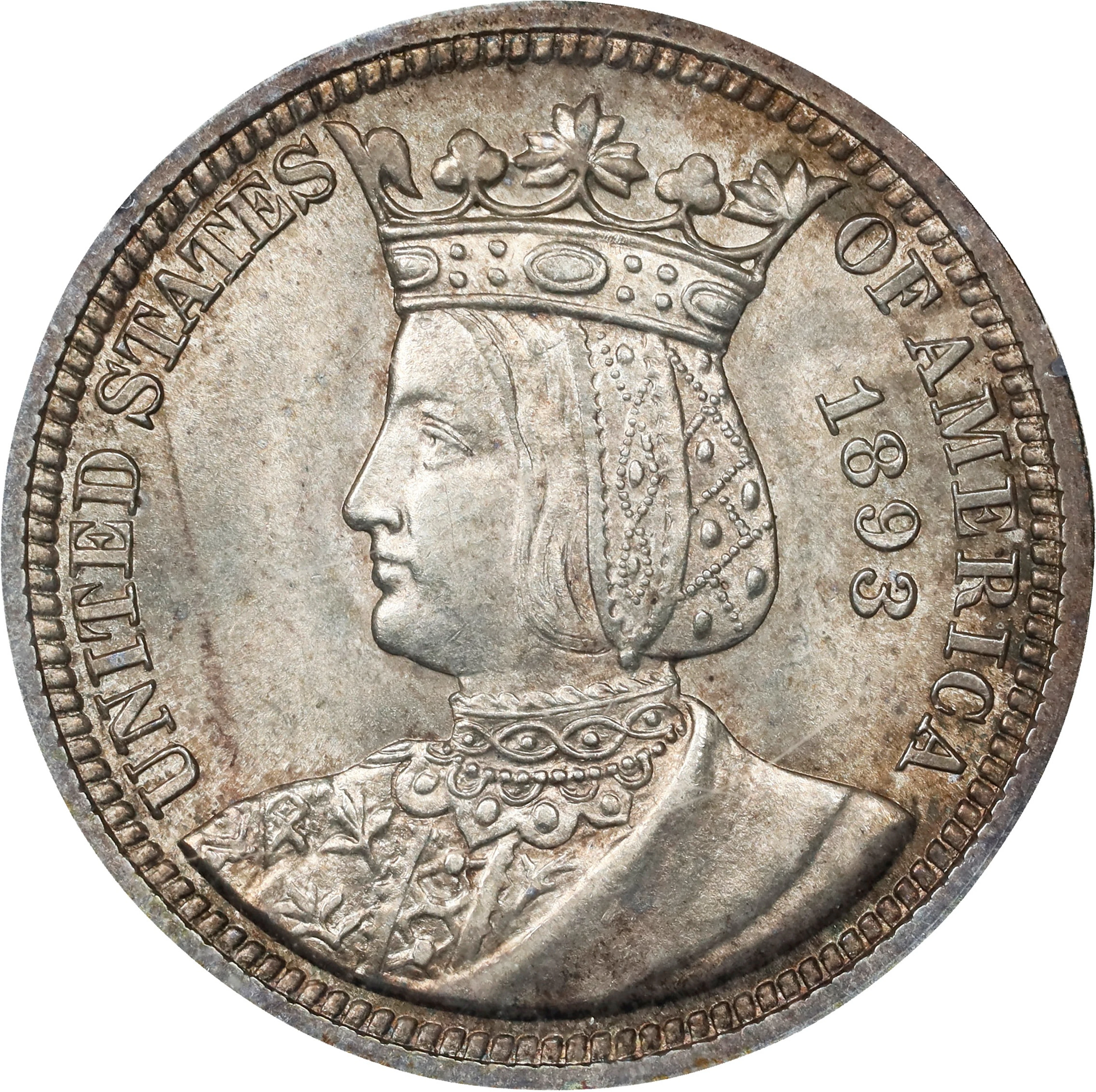 1893 Isabella Quarter. MS-62 (PCGS). CAC. OGH Generation 1.2 Rattler.