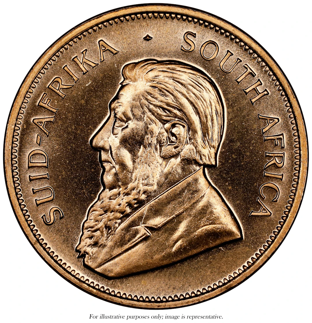 (1 oz, 31.104 g AGW). South Africa. 1 oz Gold Krugerrand.