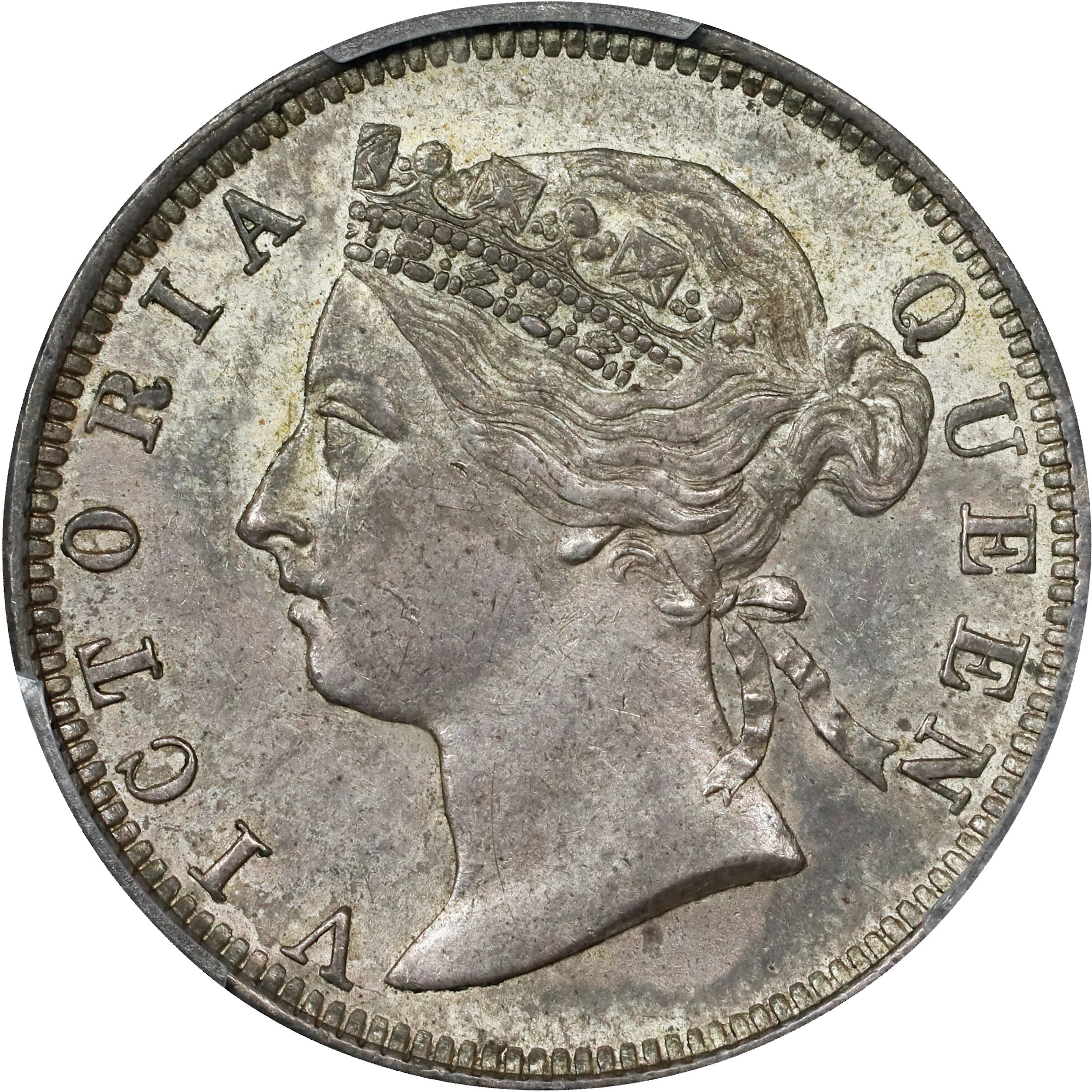 (t) HONG KONG (SAR). 20 Cents, 1888. London Mint. Victoria. PCGS AU-55.