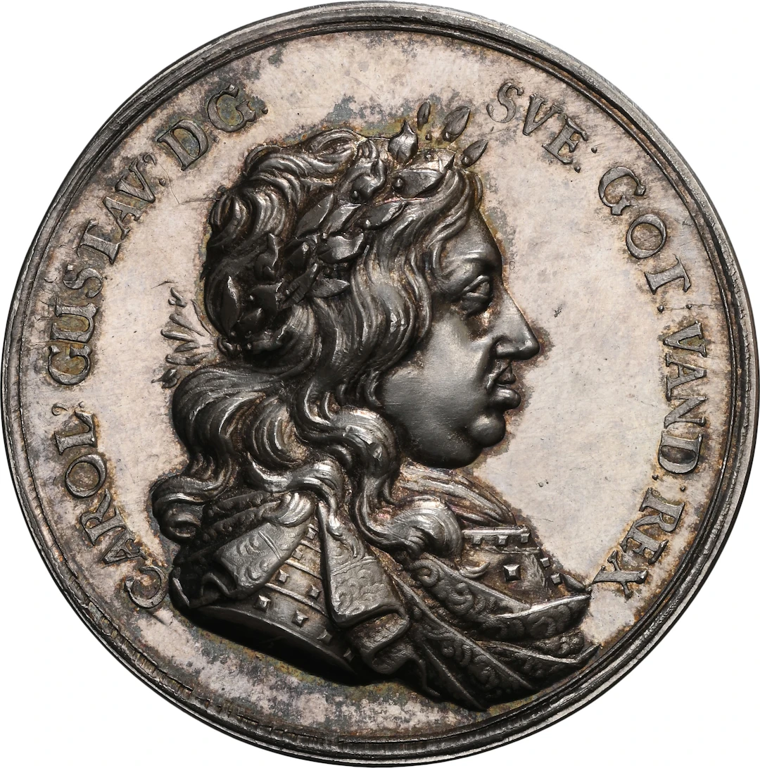 SWEDEN. March Across the Belts Restrike Silver Medal, ND (1658). Karl