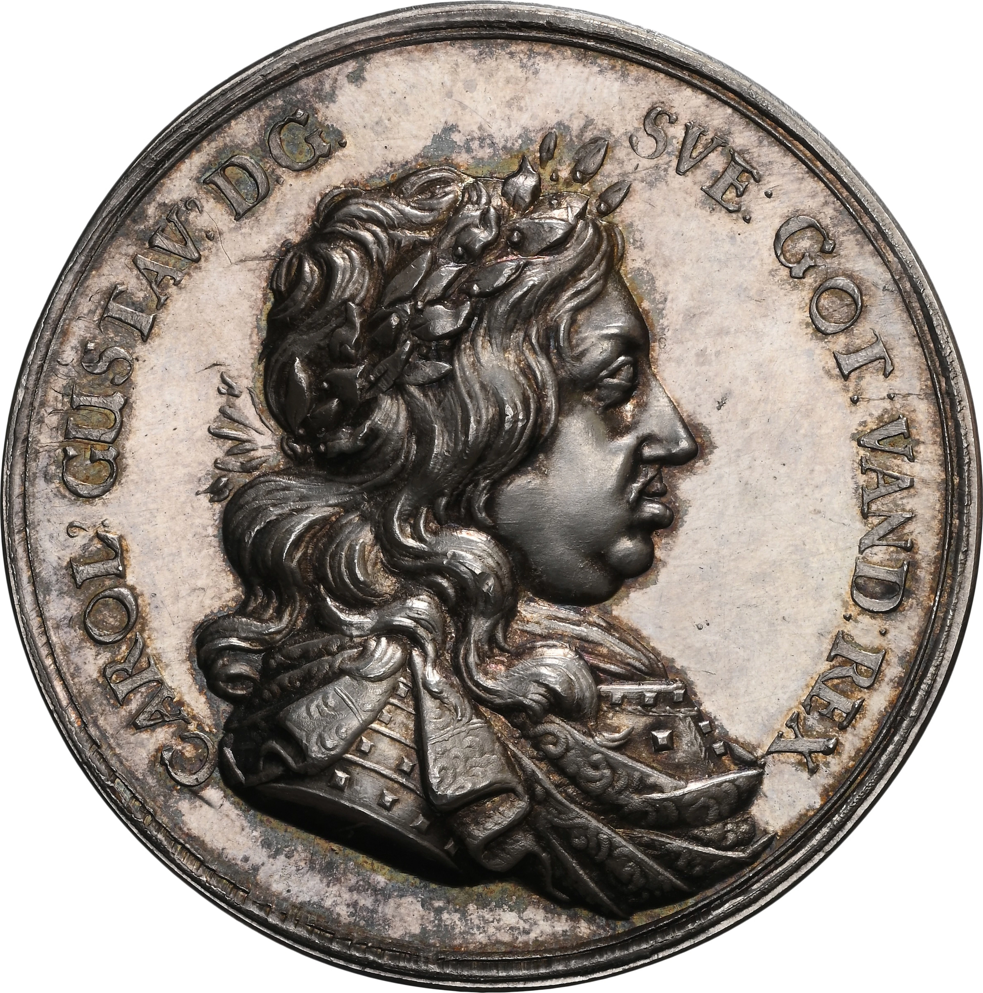 SWEDEN. March Across the Belts Restrike Silver Medal, ND (1658). Karl
