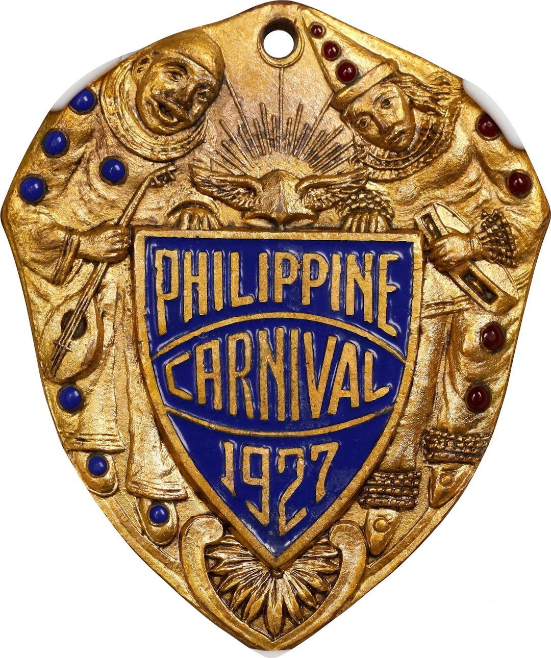 PHILIPPINES. Carnival Gilt Bronze Medal, 1927. NGC MS-64.
