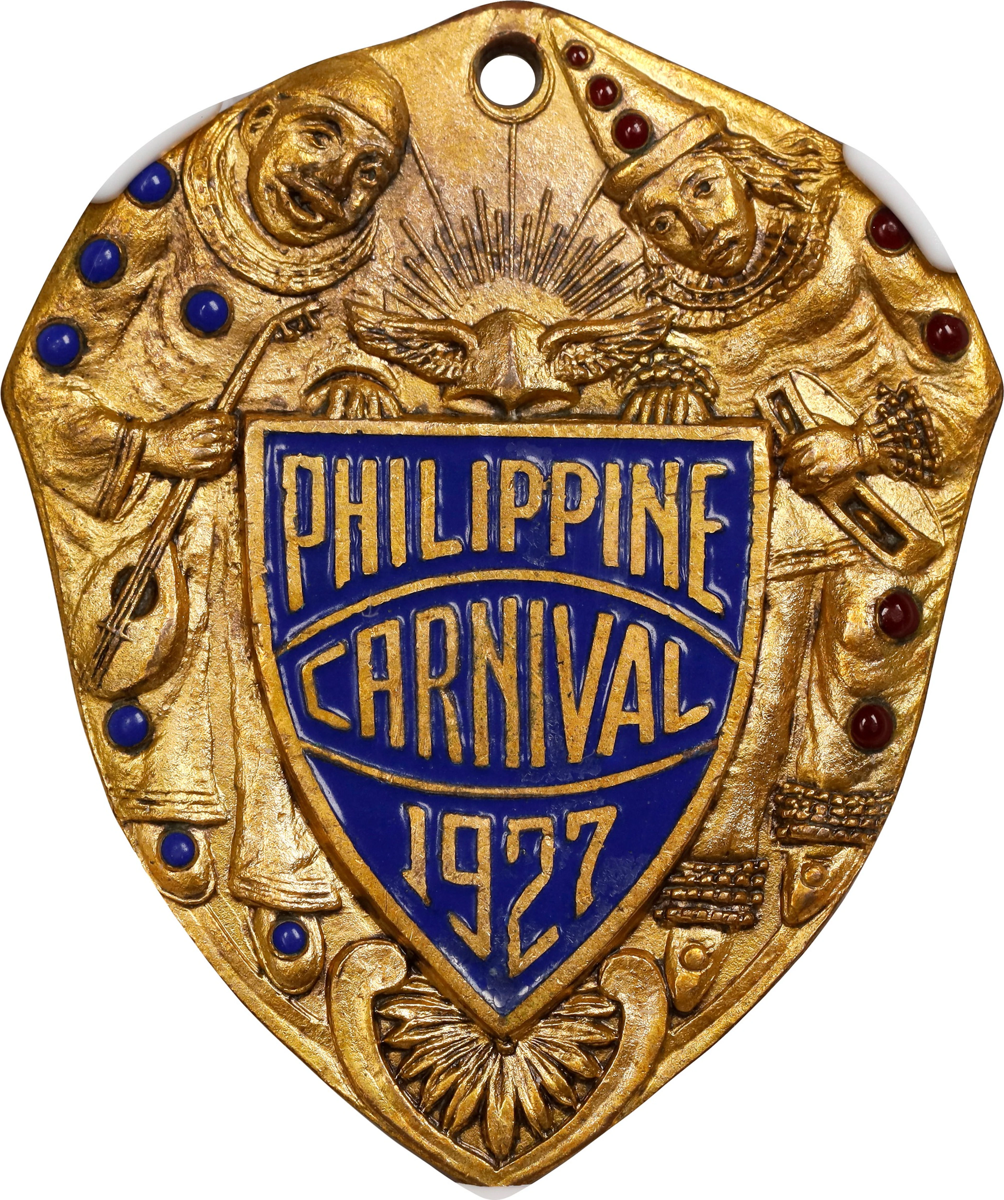 PHILIPPINES. Carnival Gilt Bronze Medal, 1927. NGC MS-64.