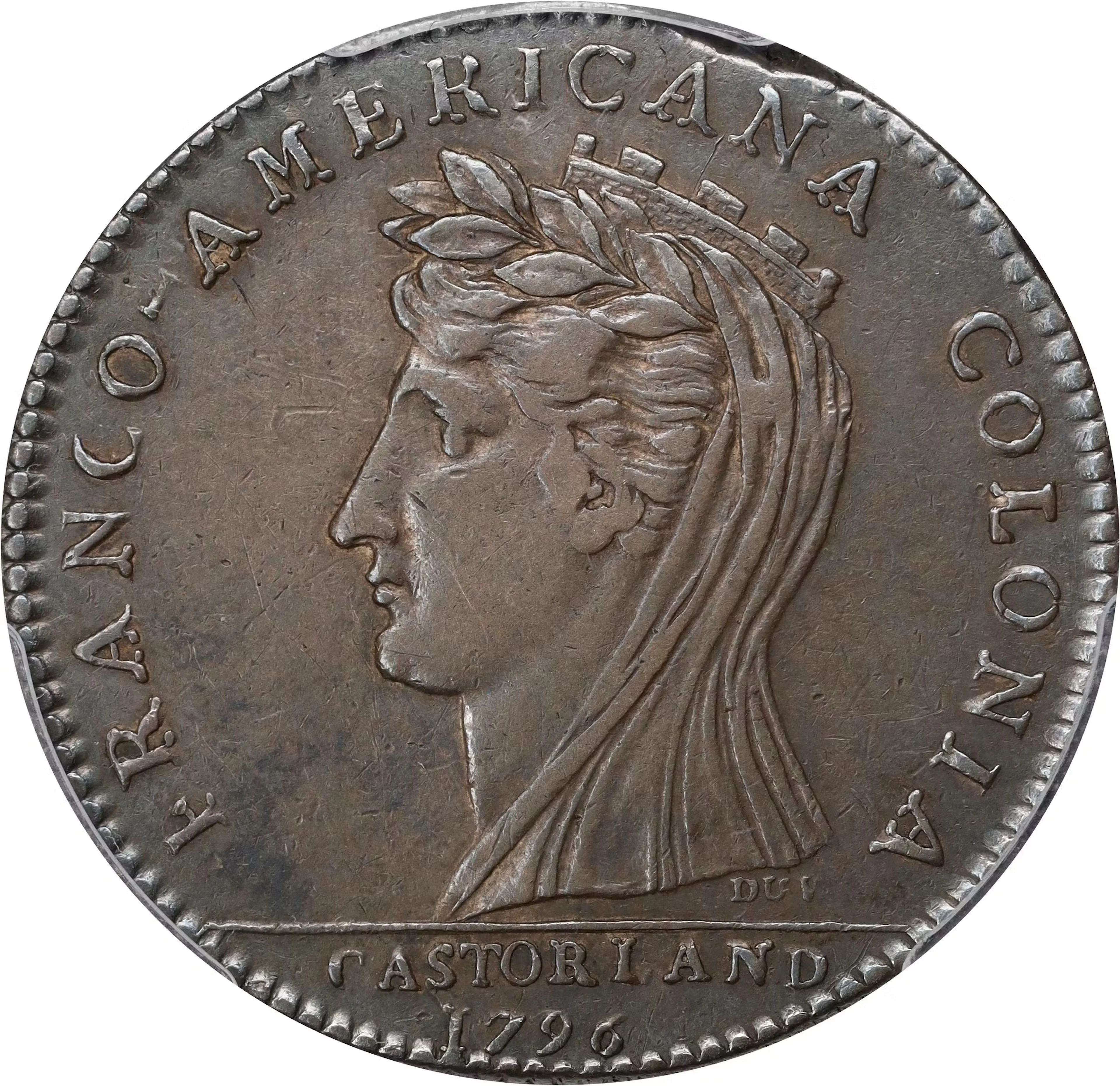 1796 Castorland Medal, or Jeton. Original. Lecompte-185, W-9100. Silver.
