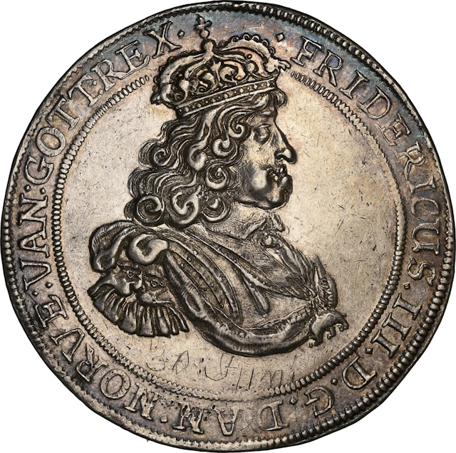 NORWAY. 2 Speciedaler, 1660. Christiania Mint. Frederik III. NGC AU